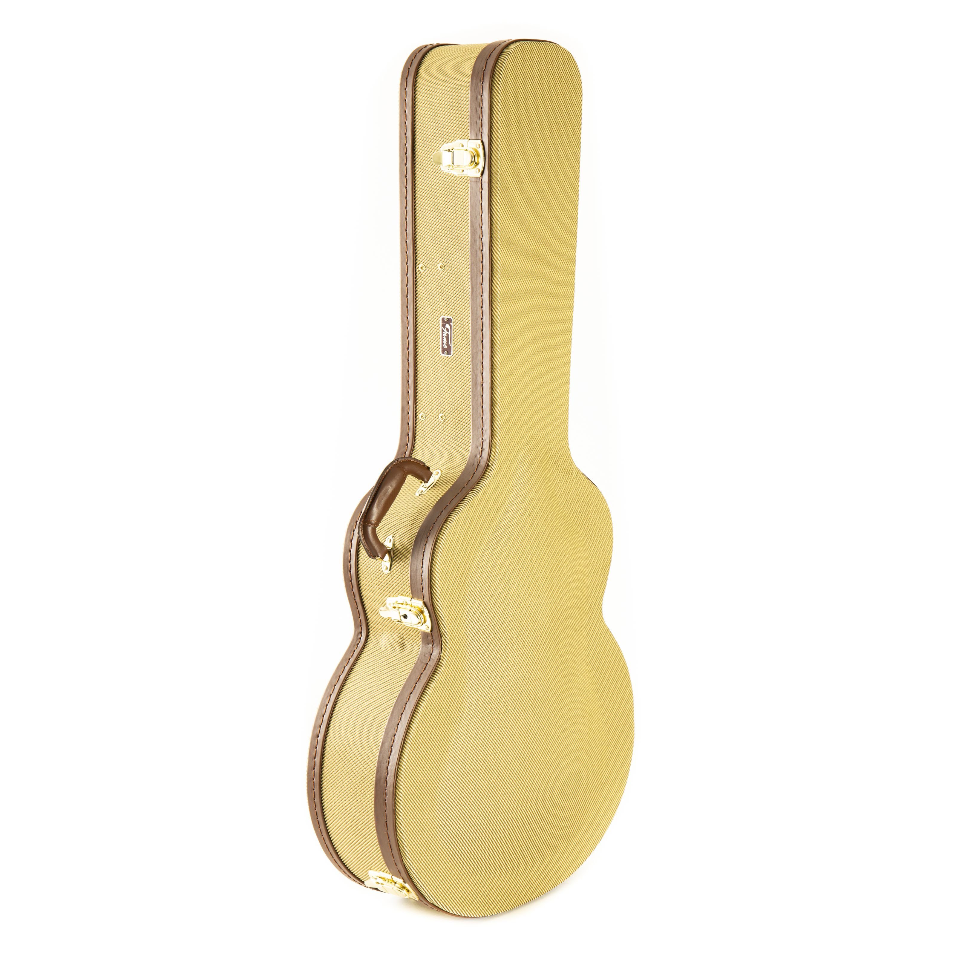 FAME E-Gitarren-Koffer, Tweed Case, Jumbo Guitar Case, Jazz Guitar Case