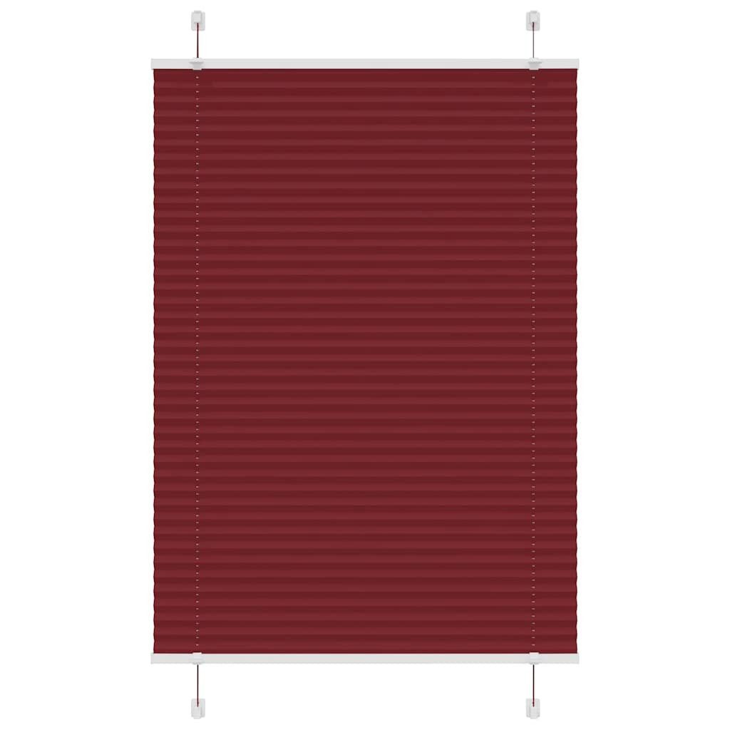 vidaXL Jalousie 100 x 150 cm Plissee Bordeauxrot 100x150 cm Stoffbreite 99,4 cm Polyes
