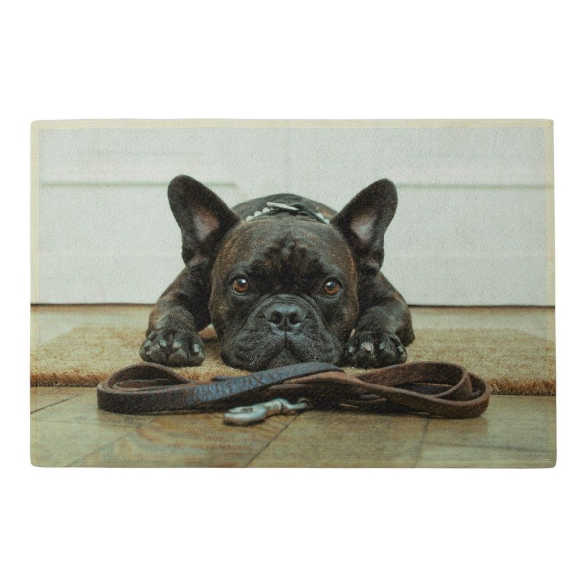 Mars & More Fußmatte Fußmatte Tür Läufer Teppich Französische Bulldogge Schwarz 70 x 50 cm, Rechteckig, Höhe: 1 mm, Waschbar