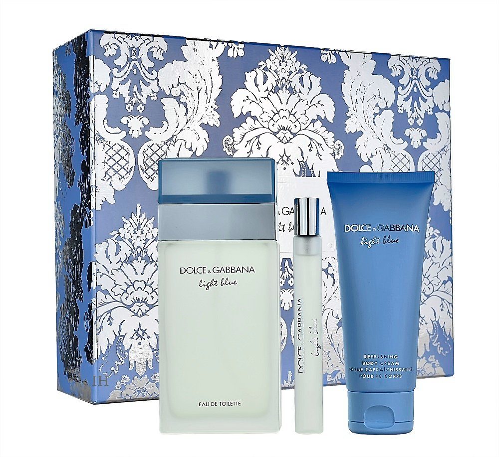 GABBANA Blue Body EDT Cream DOLCE Dolce + EDT & 100ml Light 50ml & 10ml + Duft-Set Gabbana