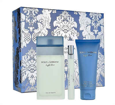 DOLCE & GABBANA Duft-Set Dolce & Gabbana Light Blue EDT 100ml + EDT 10ml + Body Cream 50ml