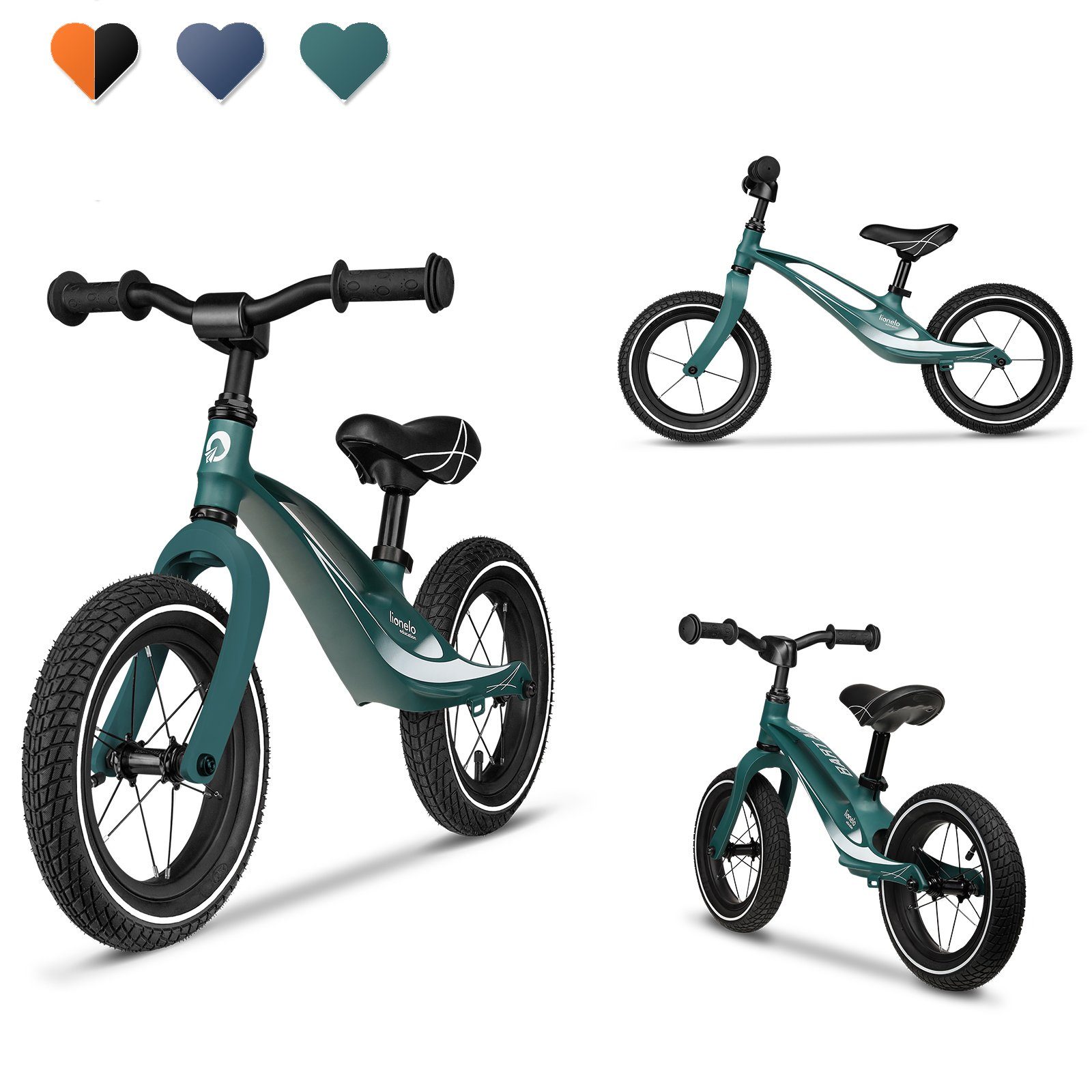 lionelo Fahrrad-Laufrad Bart Air (Set, Geländerad, Schlüssel, Lenkerabdeckung, Benutzerhandbuch), bis zu 30 kg Magnesiumrahmen 12 Zoll Räder
