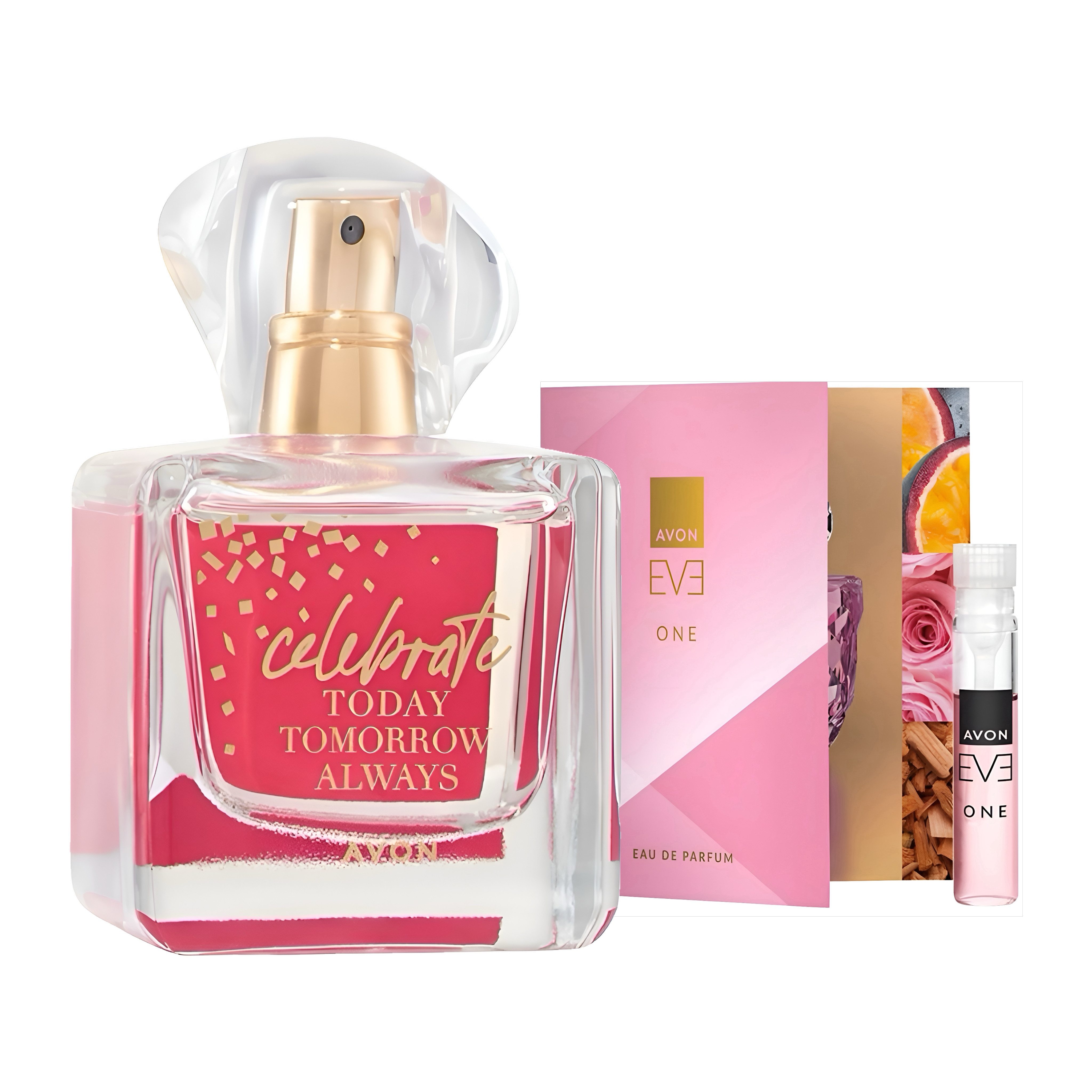 AVON Cosmetics Eau de Parfum TTA Celebrate Spray 50 ml, 2-tlg., Exklusiver Jubiläumsduft mit floraler Note und Duftprobe