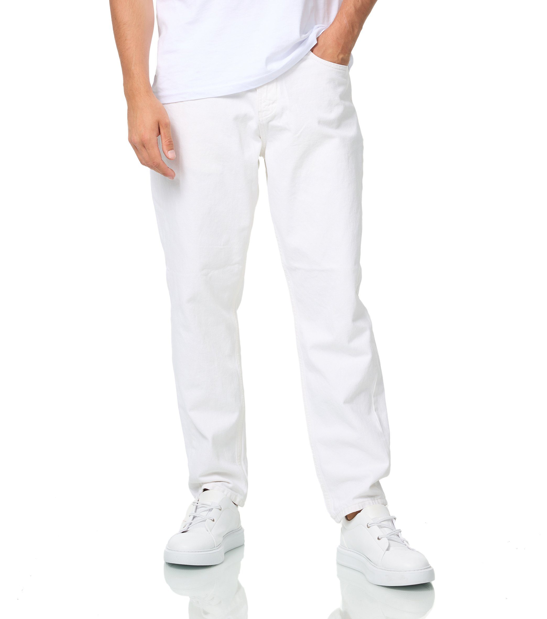 Denim House Loose-fit-Jeans Lässige Herren MOM Fit Jeans einfarbig Basic günstig online kaufen