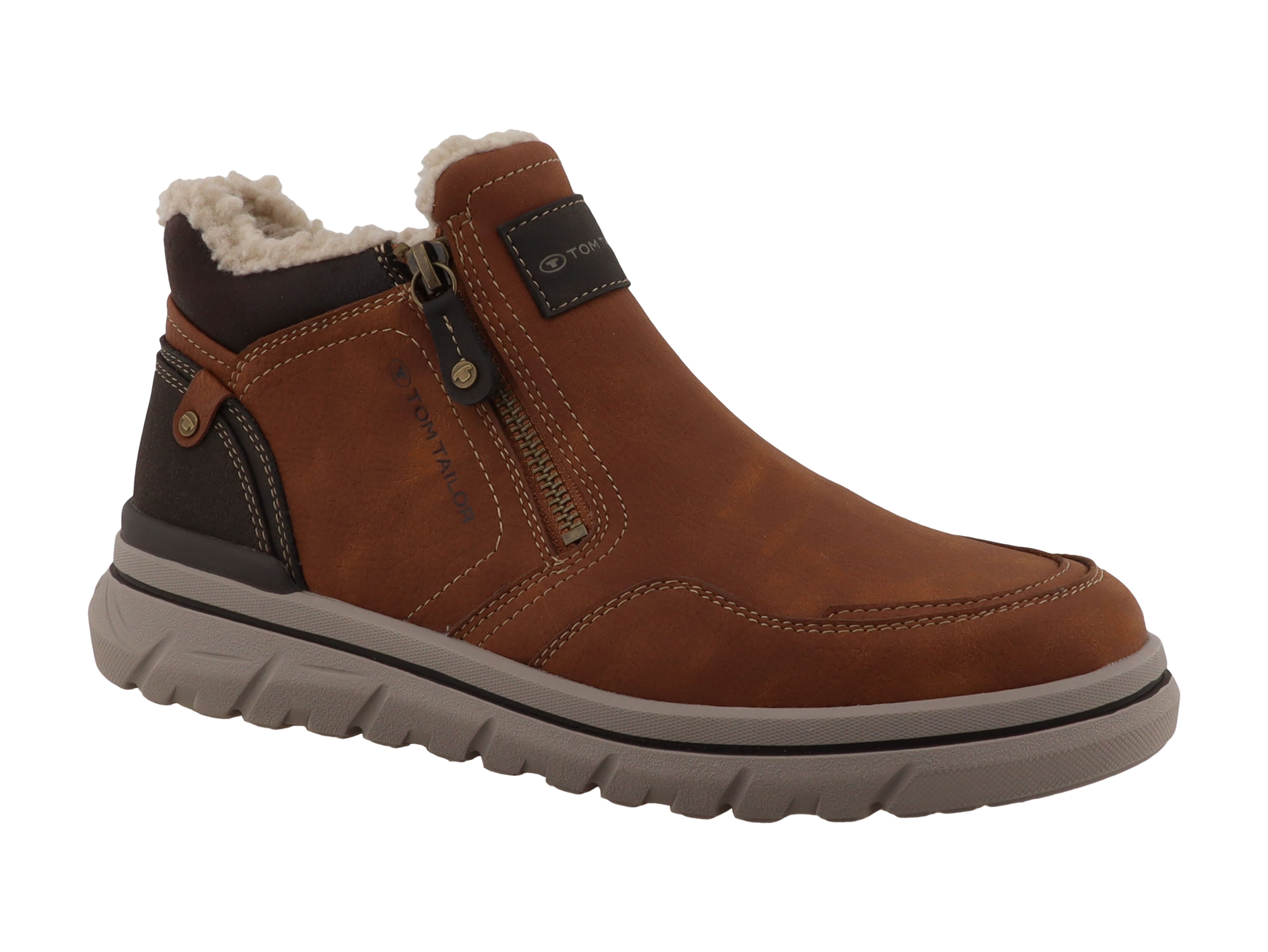 TOM TAILOR Winterboots Reißverschlussboots mit Kontrastbesätzen und Kontrastnähten