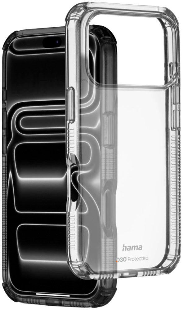 Hama Smartphone-Hülle Handyhülle D3O für Apple iPhone 17 Pro und 18 Pro, D3O-Technologie, Fallschutz, Kratzschutz, Anti-Vergilbung