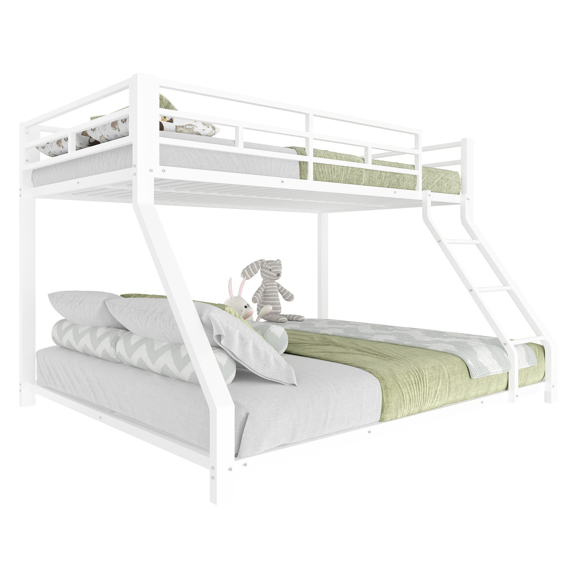 Odikalo Etagenbett Doppelbett Metallbett Kinderbett Geländer günstig online kaufen