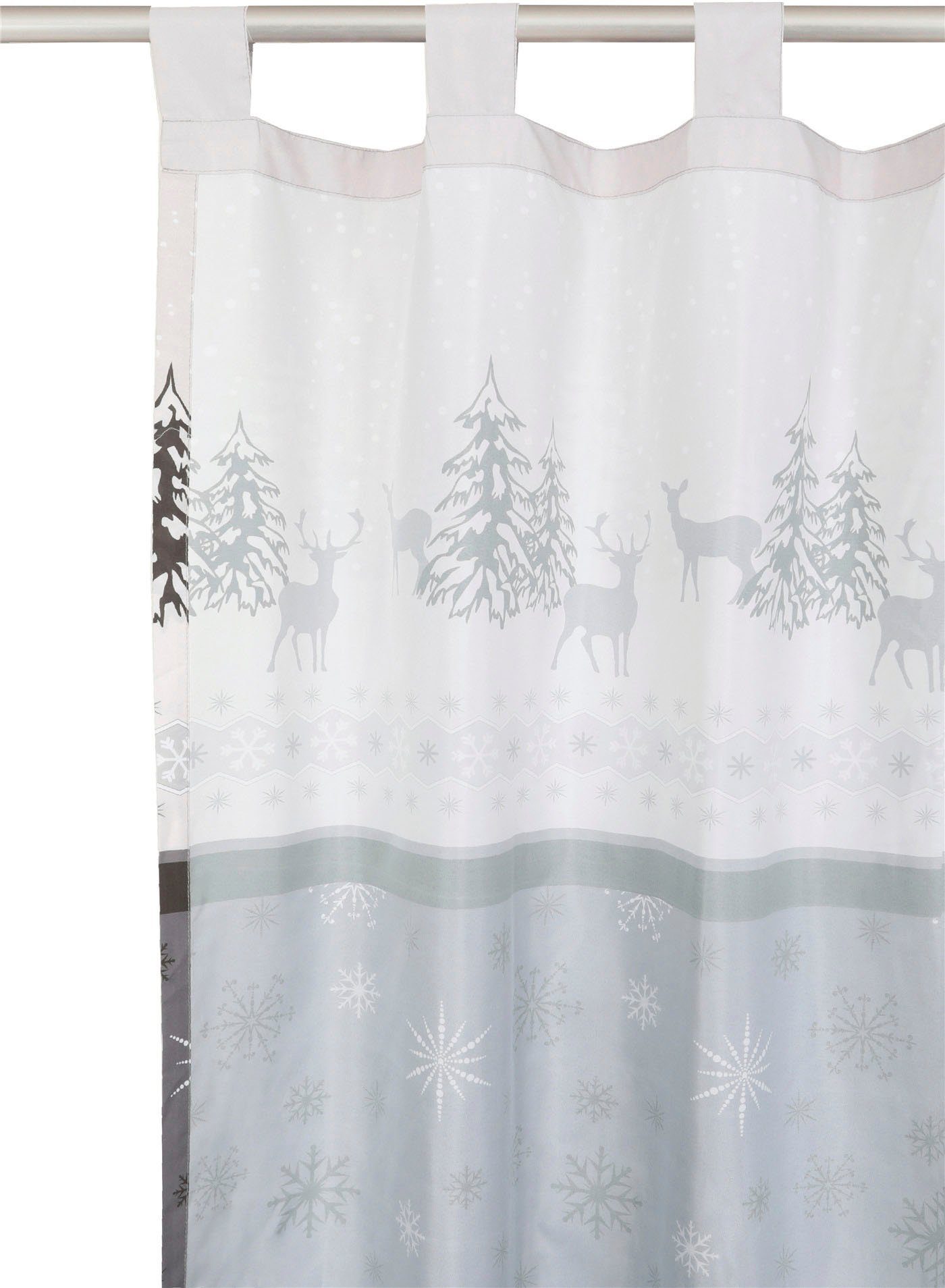 Schlaufen St), home, blickdicht, (1 Weihnachtsdesign my Polyester, aus Microfaser Vorhang bedruckter mit Venua,