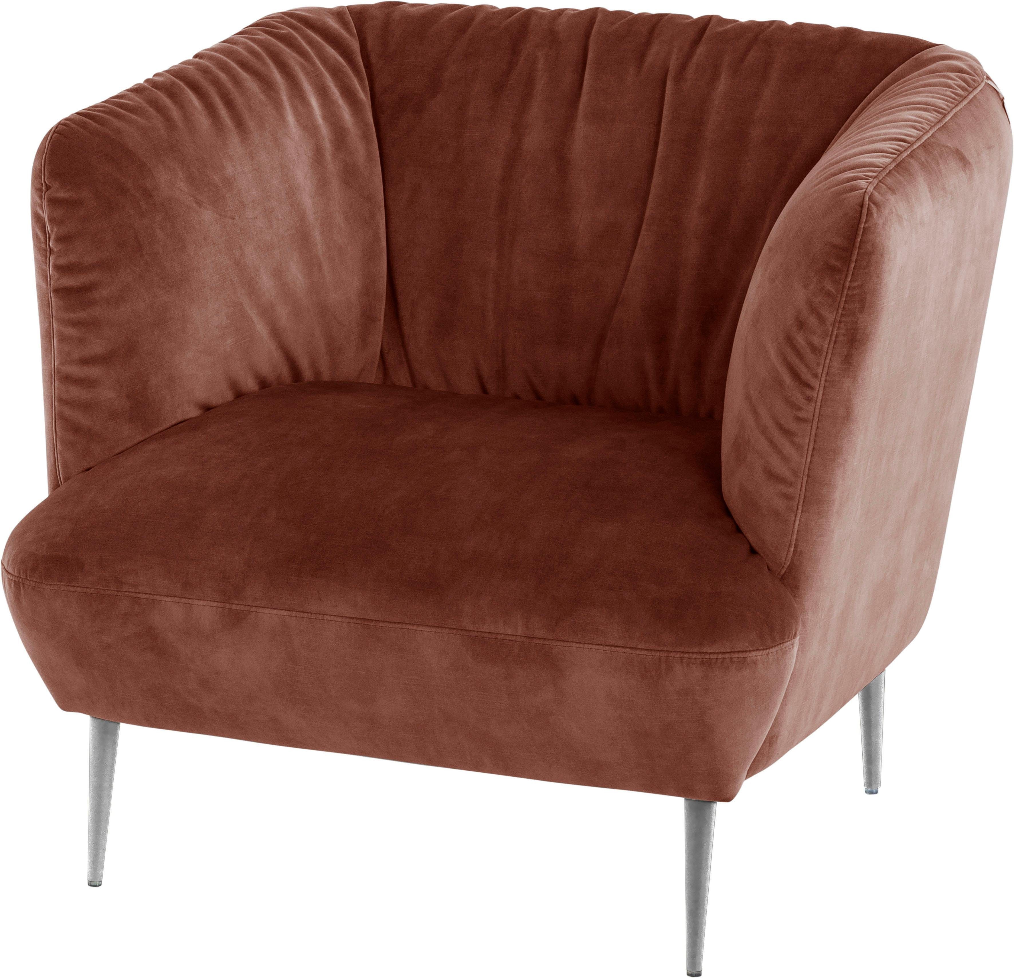 W.SCHILLIG Sessel glänzend Boch ELLA, Villeroy S41 & Füße copper Chrom