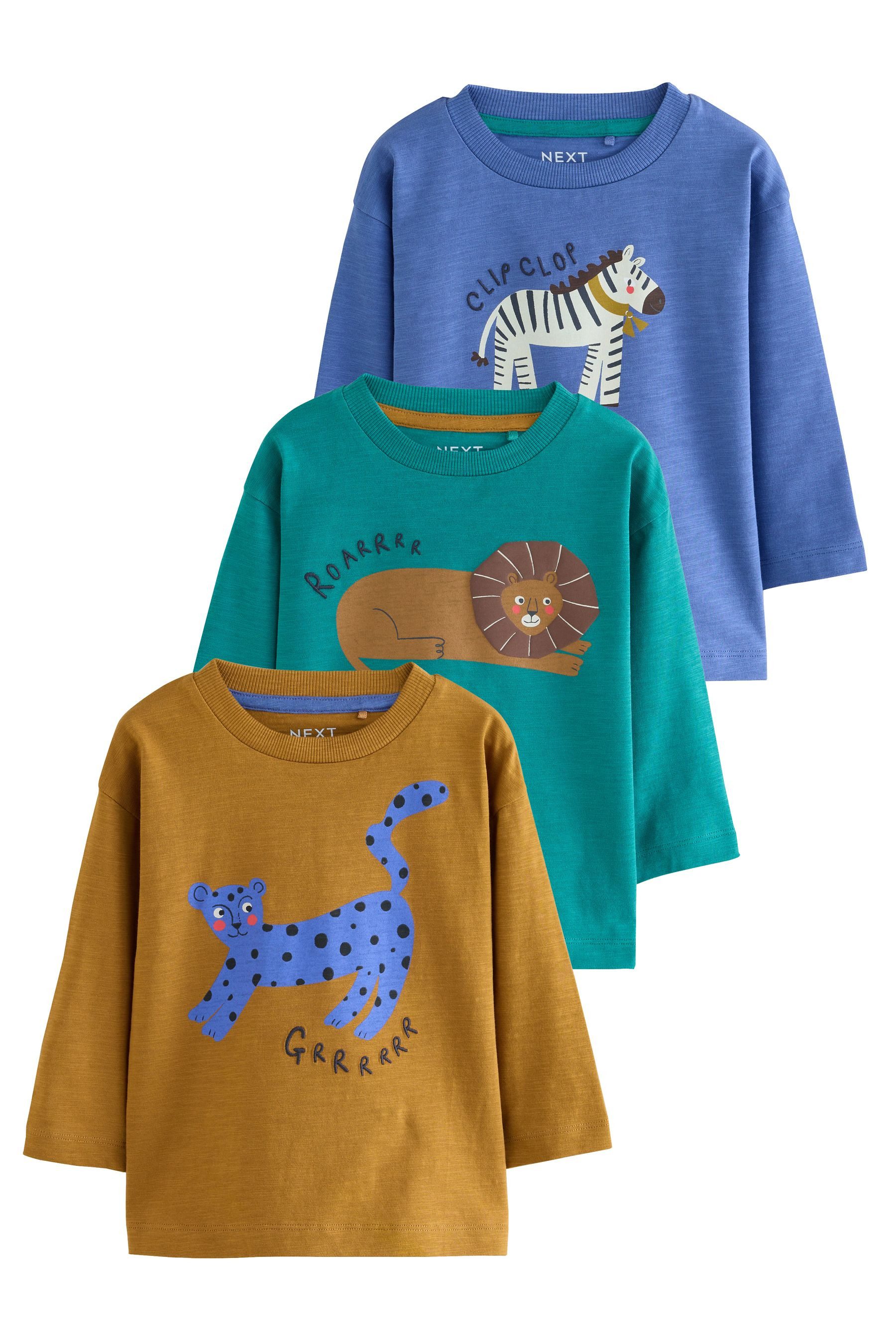 Next Langarmshirt 3er-Pack Langarmshirts mit Grafik (3-tlg)
