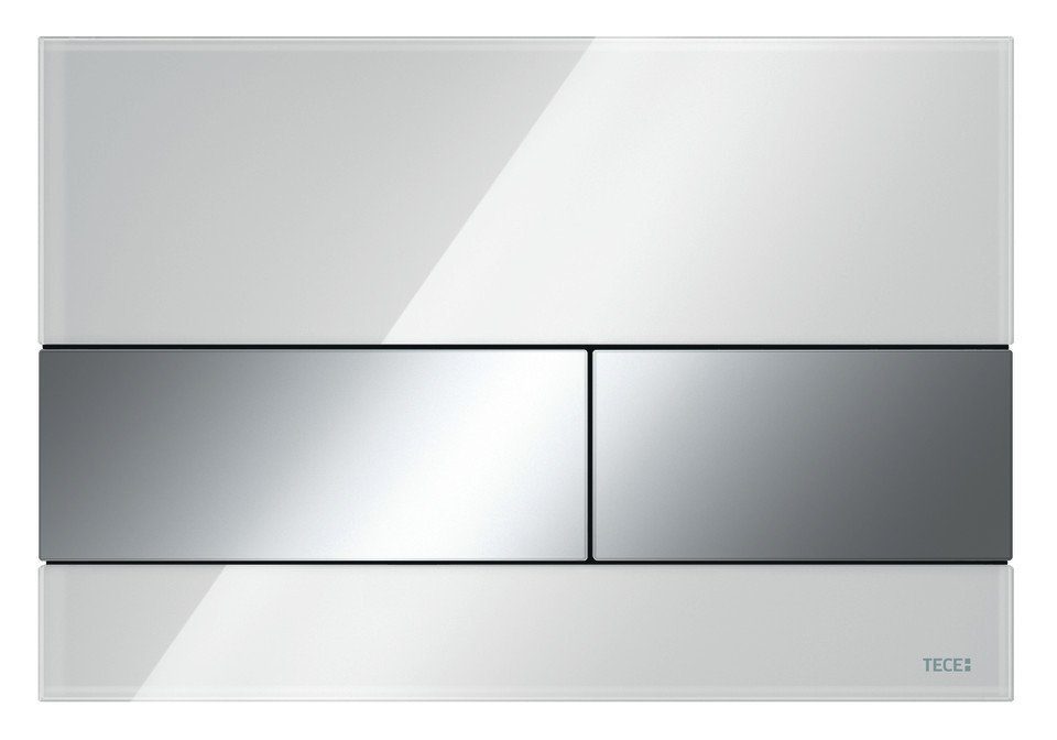 TECE Betätigungsplatten Square 2-Mengen-Spülung weiß chrom glänzend, 9240802