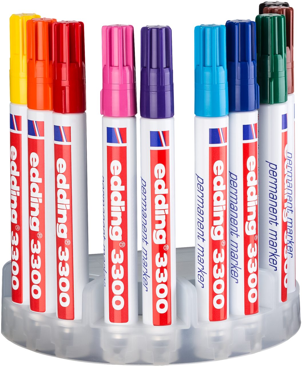 Thumbnail - edding Permanentmarker edding 3300 Permanentmarker sortiert (10er Faltschachtel)