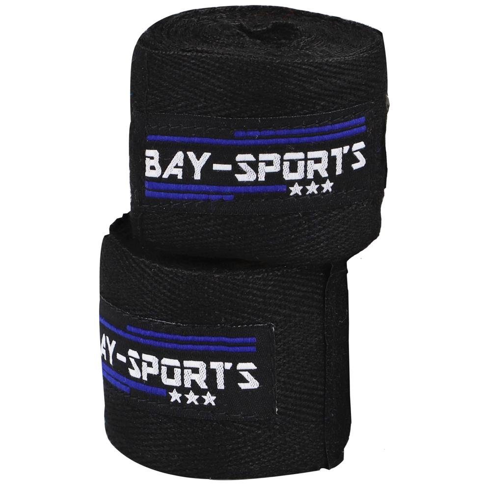 grau Box-Bandagen BAY-Sports Baumwolle Handbandage Boxbandagen m 3 unelastisch