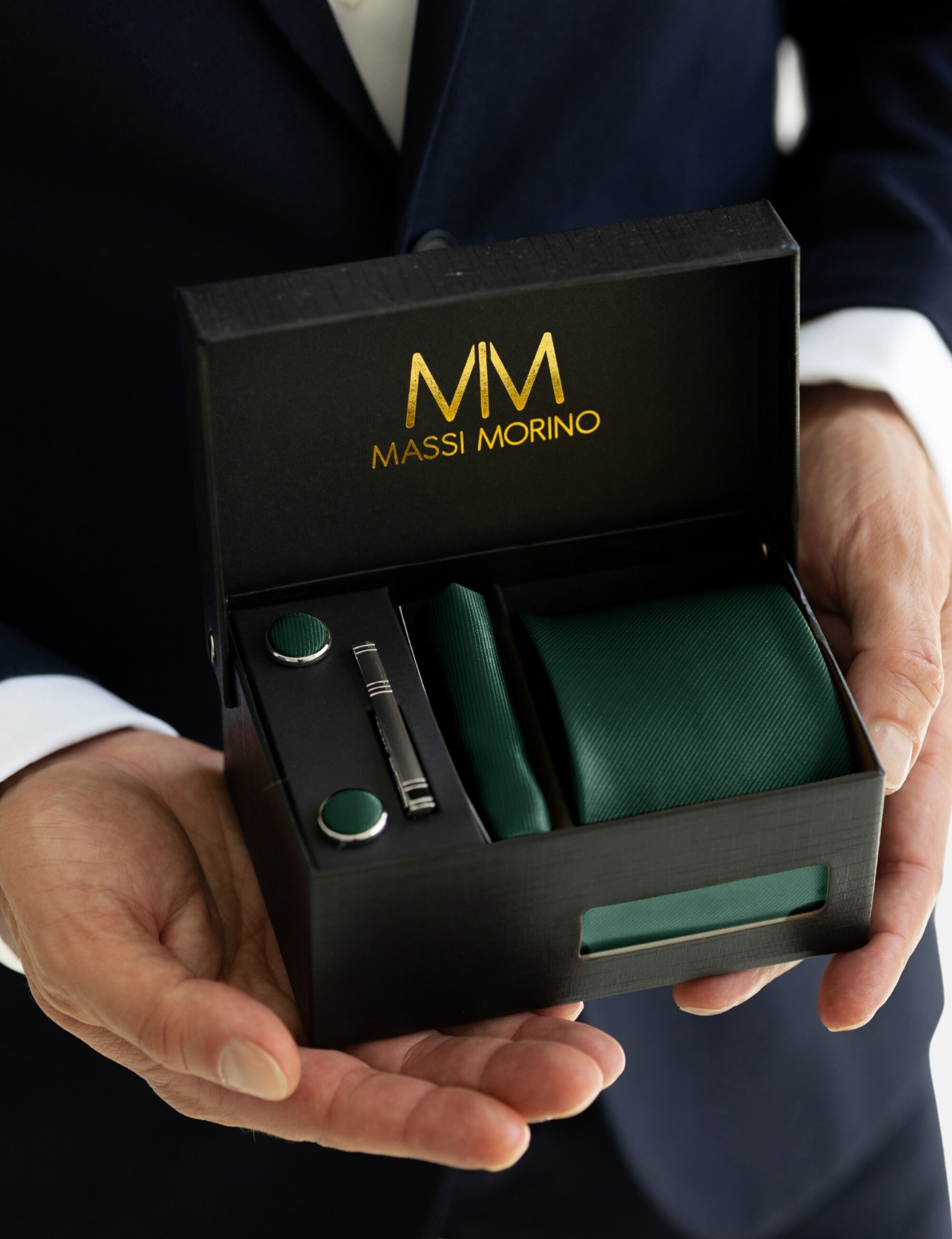 Massi Morino Krawatte (1-St) mit Einstecktuch, günstig online kaufen