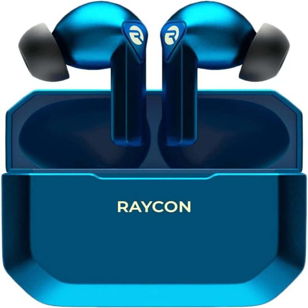 Raycon mit integriertem Mikrofon In-Ear-Kopfhörer (fünf verschiedenen Gelspitzengrößen bleiben die Ohrhörer bequem und sicher, egal wie intensiv das Spiel wird., Niedrige Latenz,Lange Akkulaufzeit,für Immersion)