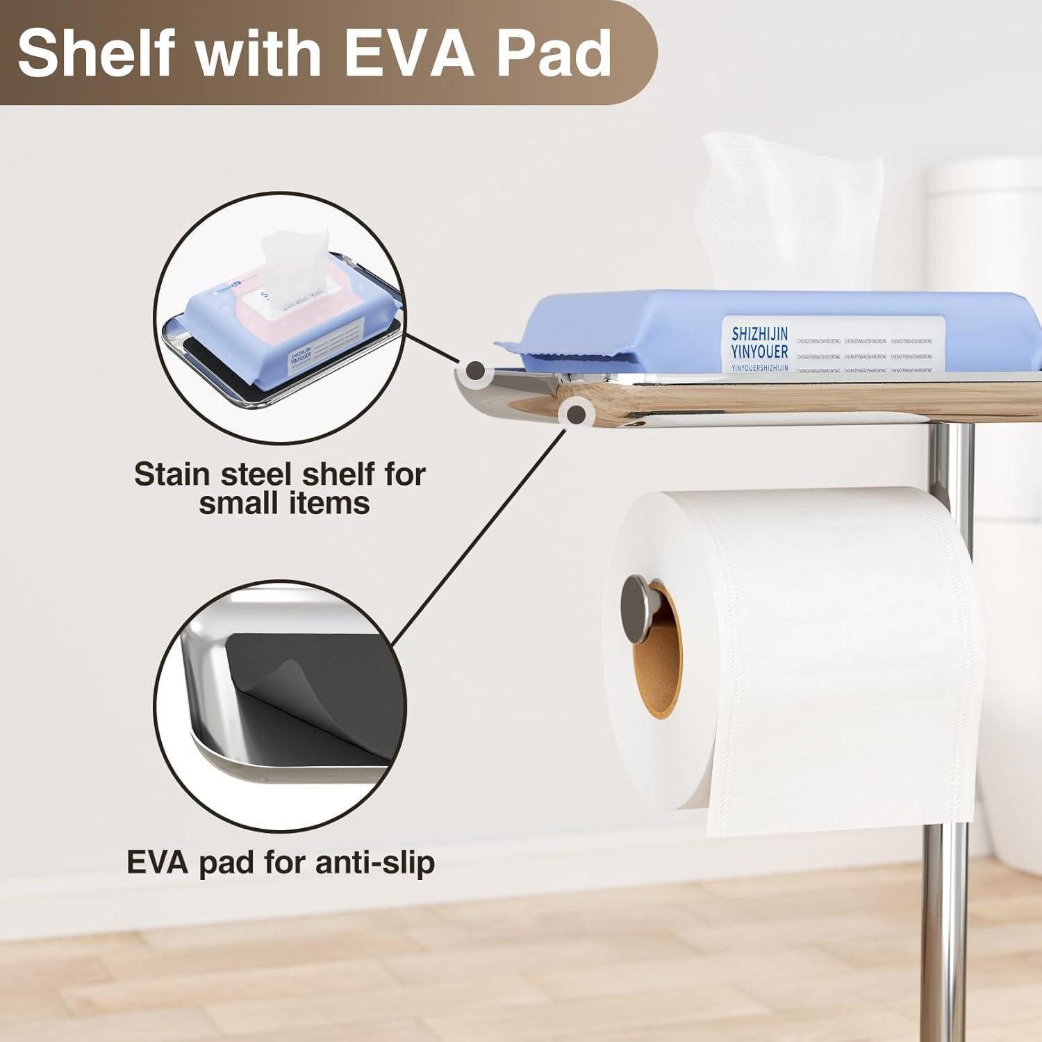 LuxusKollektion Badaccessoire-Set Toilettenpapierhalter Stehend Silber mit günstig online kaufen