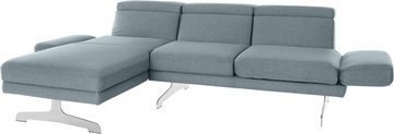 Places of Style Ecksofa Amantea L-Form, mit Arm- und Kopfteilverstellung, mit Drehsitz und Rückenverstellung