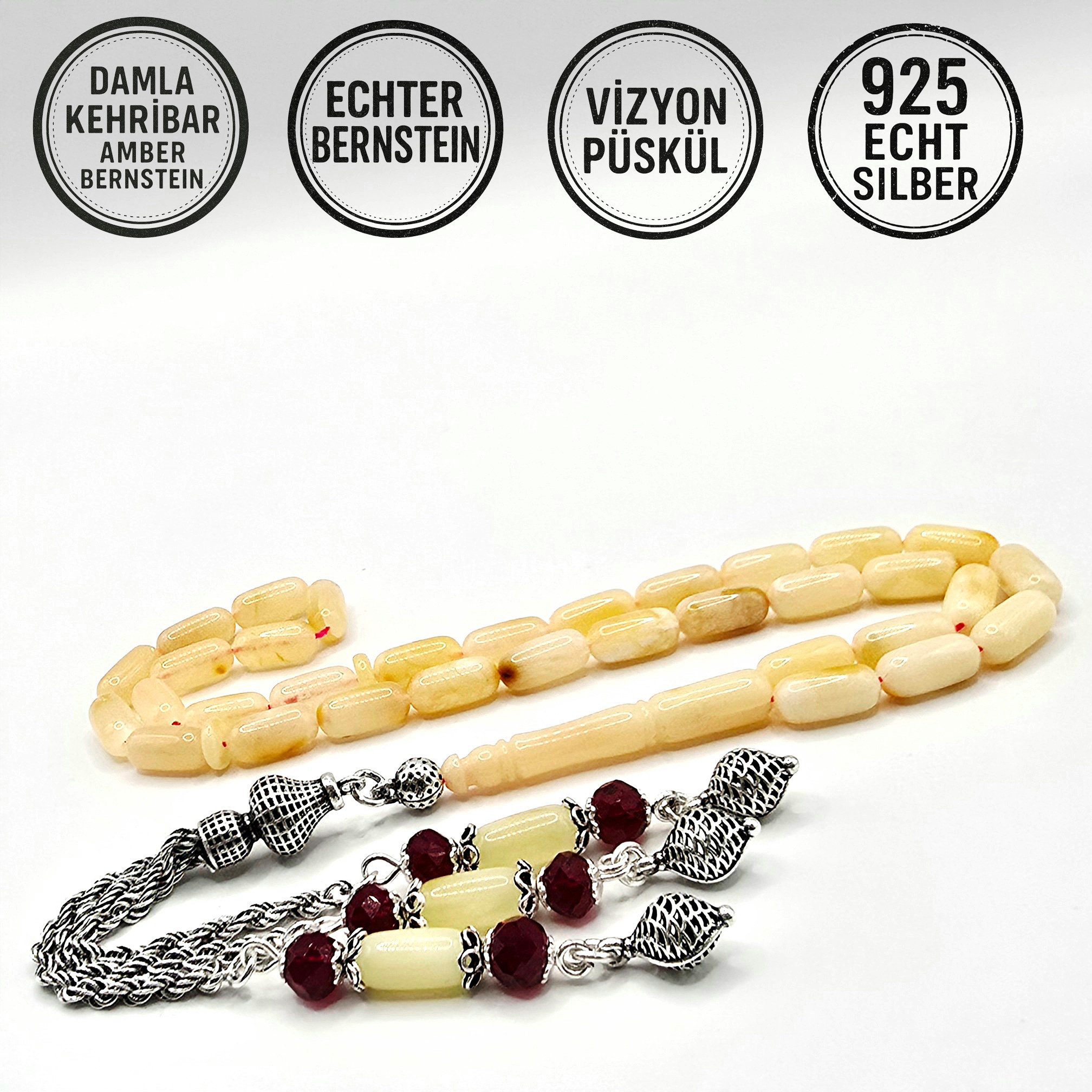 M-Punkt24 Kettenanhänger Tesbih Damla Kehribar Bernstein 14 Gr Rosary Praye günstig online kaufen