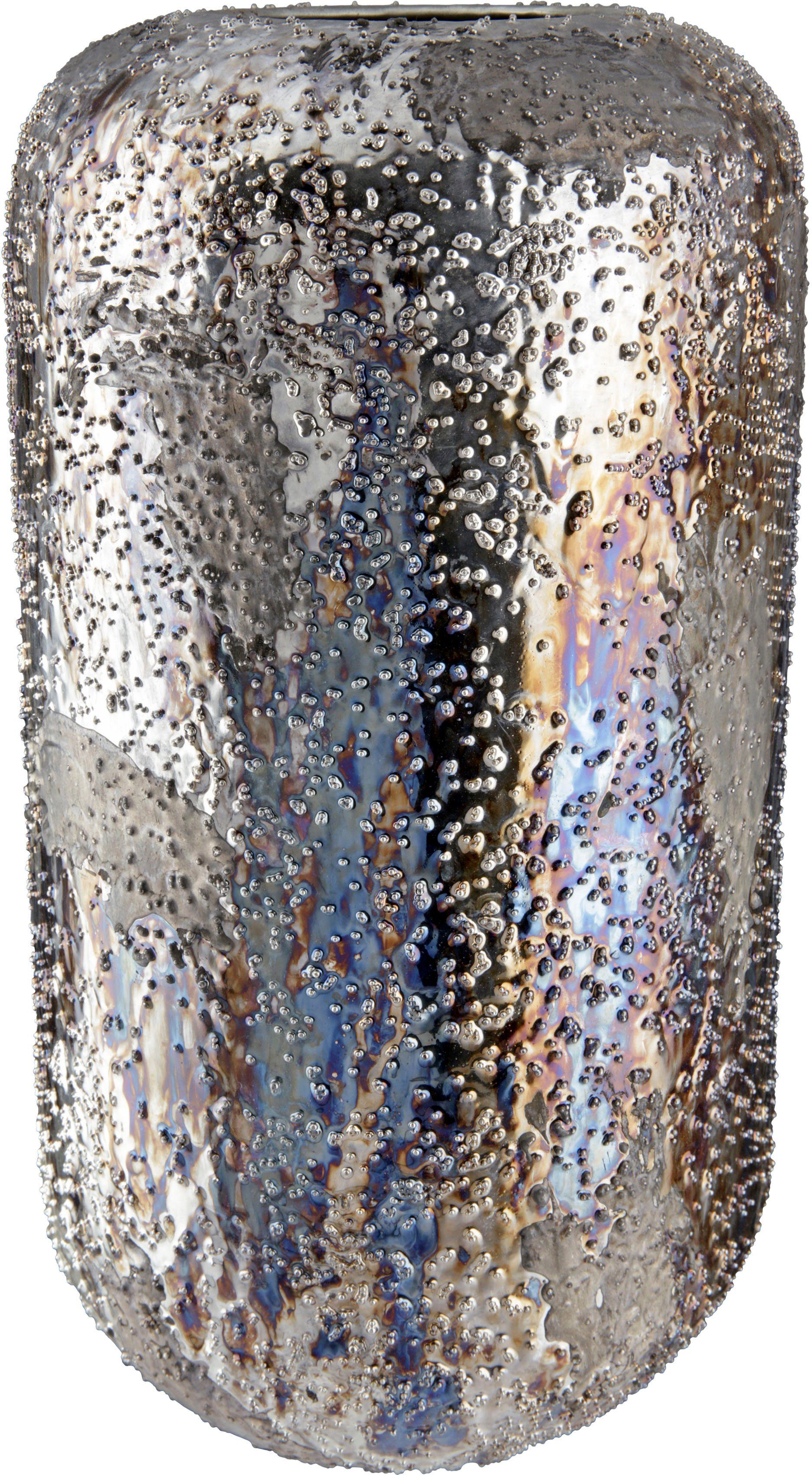 GILDE Tischvase Pavone (1 St), Vase aus Metall, Höhe ca. 36 cm, Maße: H.  36cm x D. 20cm | Tischvasen