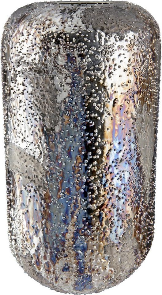 GILDE Tischvase Pavone (1 St), Vase aus Metall, Höhe ca. 36 cm, Maße: H.  36cm x D. 20cm
