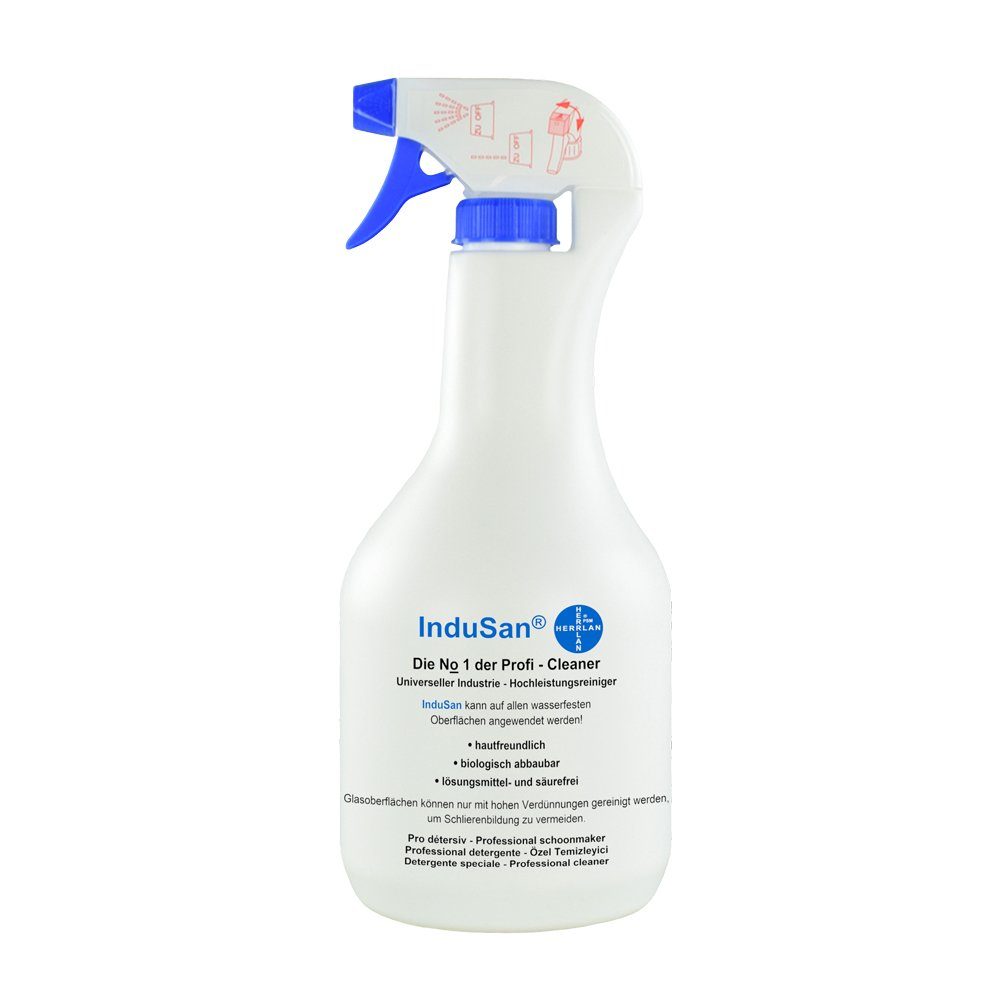 HERRLAN InduSan - Reinigungskonzentrat Allzweckreiniger (1 Liter Sprühflasche I Neutral I Industrie-Reiniger)