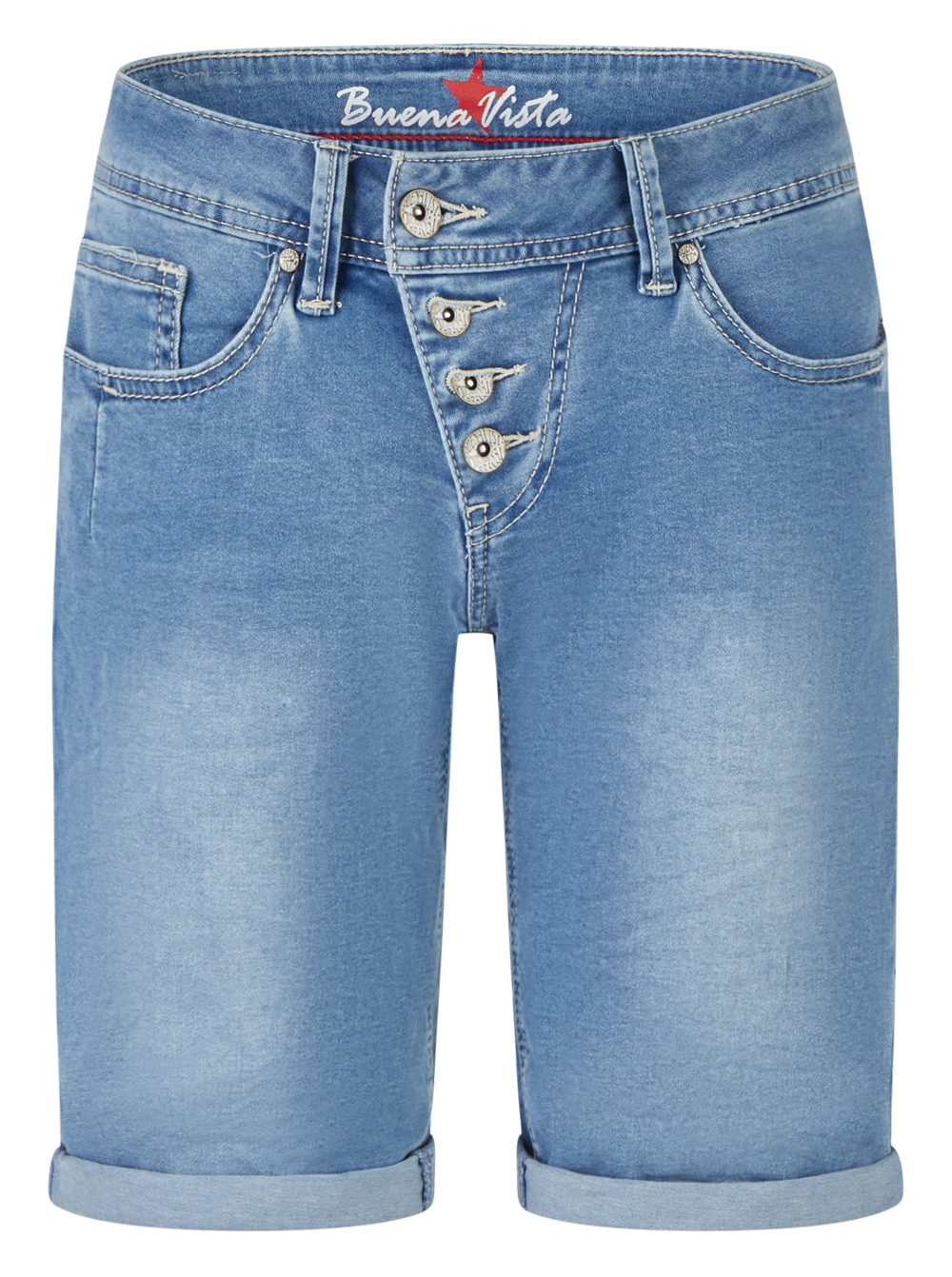 Buena Vista Stretch-Jeans BUENA VISTA MALIBU SHORT charming blue BV B5025 102.8565 - Cozy Denim