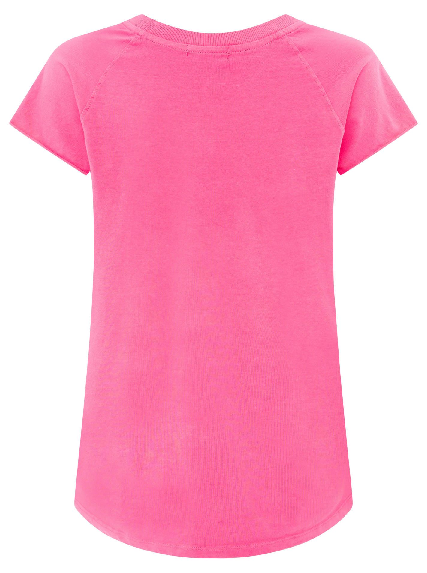 Zwillingsherz Kurzarmshirt "Positive Mind" V-Ausschnitt, Kurzarm, hinten etwas länger, Baumwollmischung – Bild 4 von 5