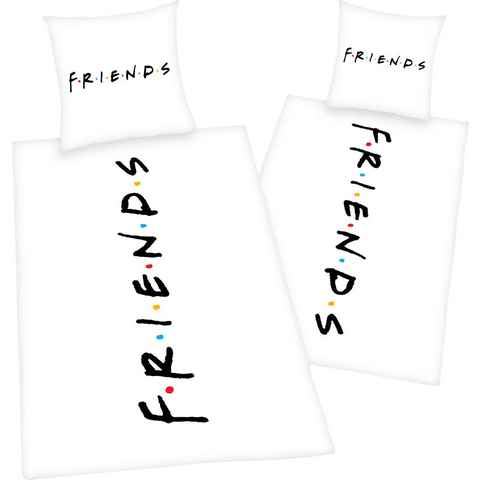 Bettwäsche F.R.I.E.N.D.S / Friends, Renforcé, mit tollem Friends-Schriftzug