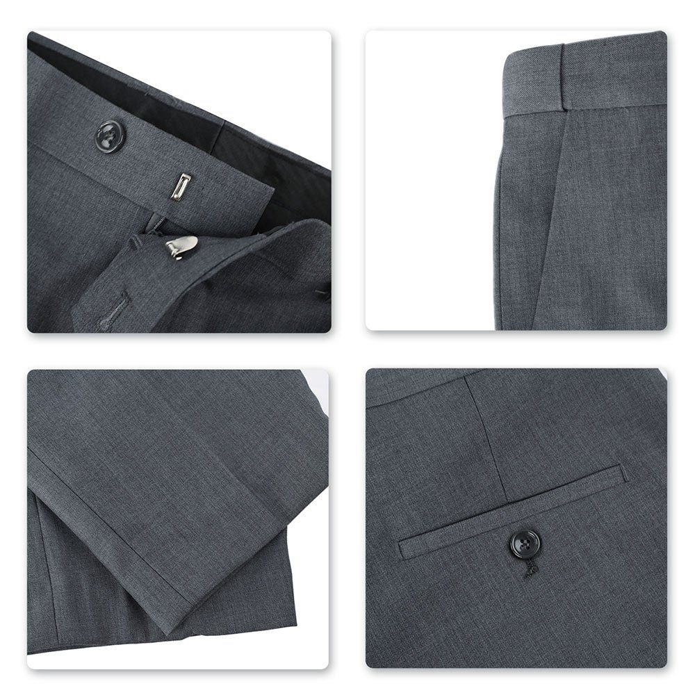 Allthemen Anzug (2 tlg) Herren Slim Fit Anzüge Modern Herrenanzug für Business – Bild 5 von 5