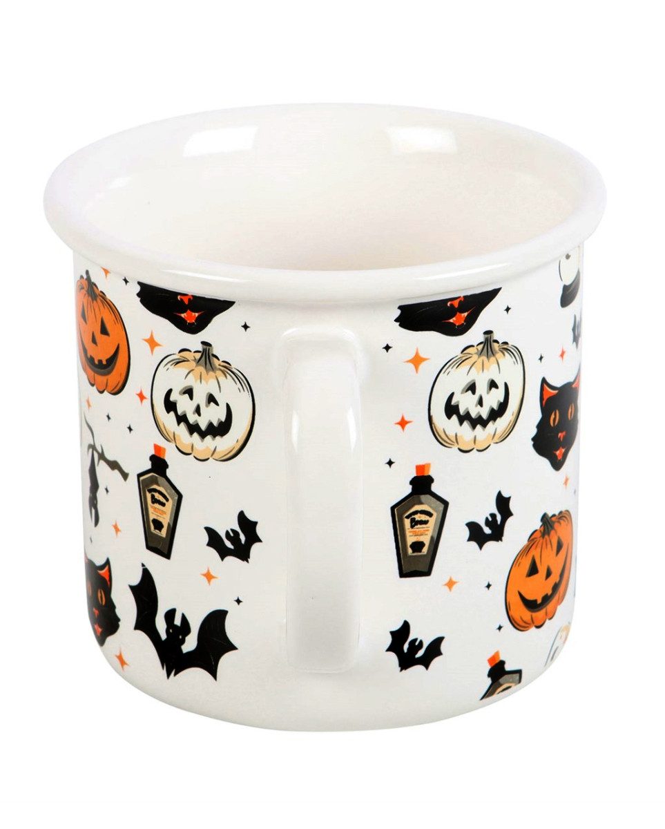 Horror-Shop Tasse Spooky Cat & Pumpkin Halloween Tasse als Tischdeko, Keramik