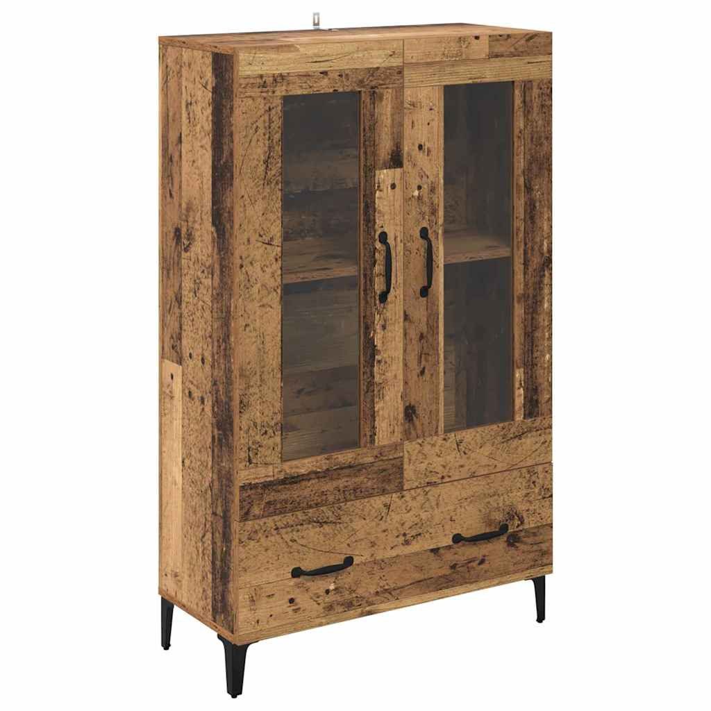 vidaXL Highboard Highboard Altholz 70 x 31 x 115 cm Verbundholz und Eisen (1 St)