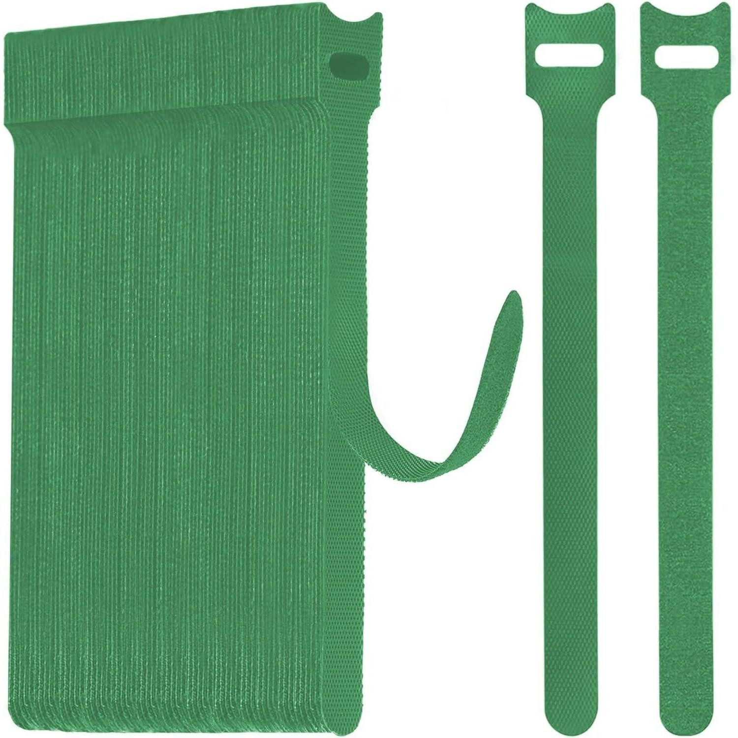 LuxusKollektion Kabelbinder Kabelbinder Klett Wiederverwendbar Kabelmanagement 70 15cm-70pcs Grün