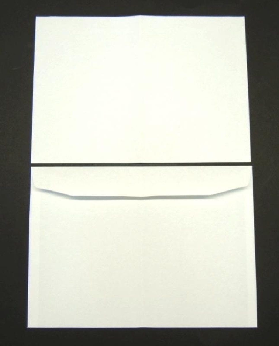 Blanke Briefhüllen Briefumschlag Kuvertierhüllen C4 90g/qm gummiert VE=250 Stück weiß.