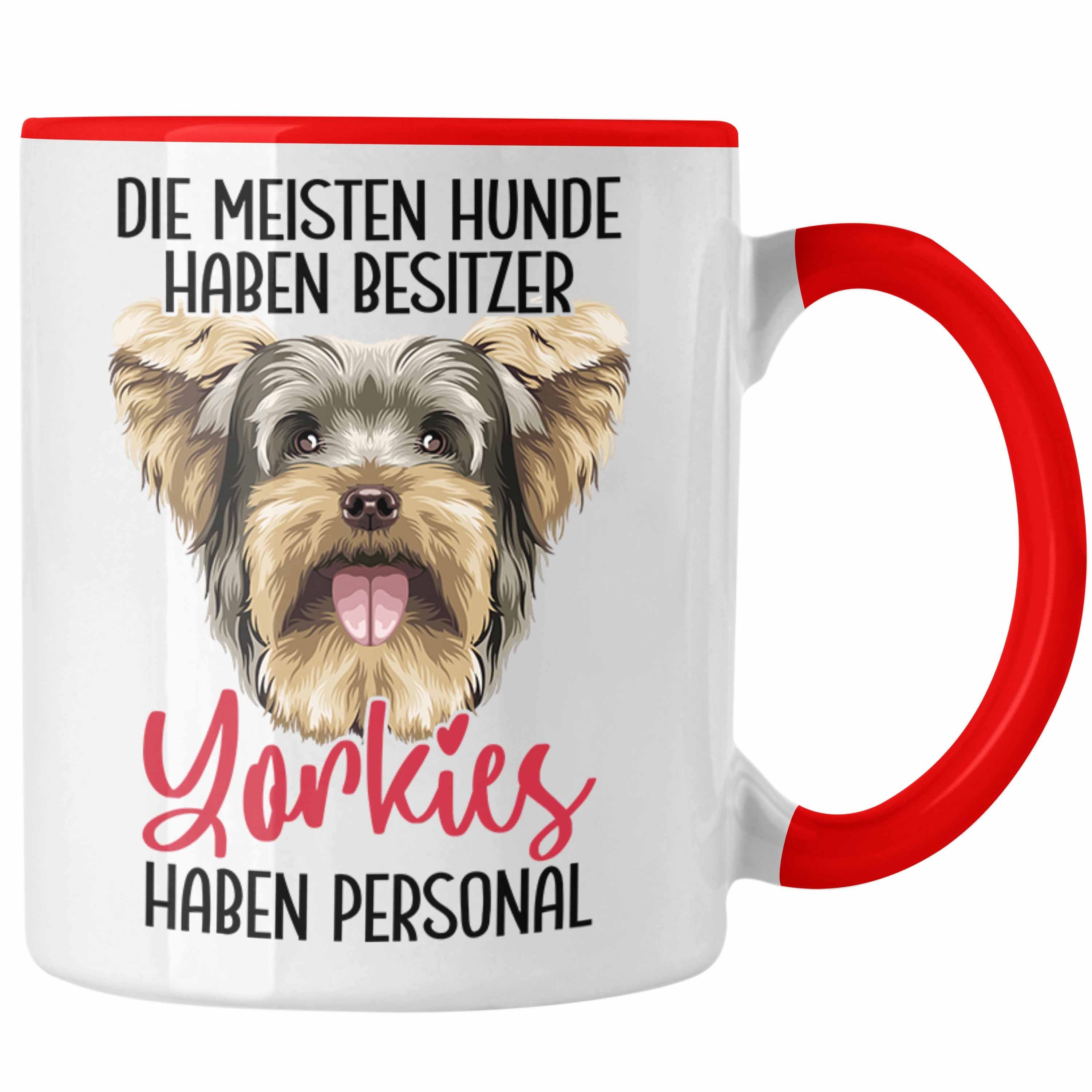 Trendation Tasse Yorkie-Besitzer Geschenk Tasse Hund Kaffee-Becher Yorkie Liebhaber Ges Rot