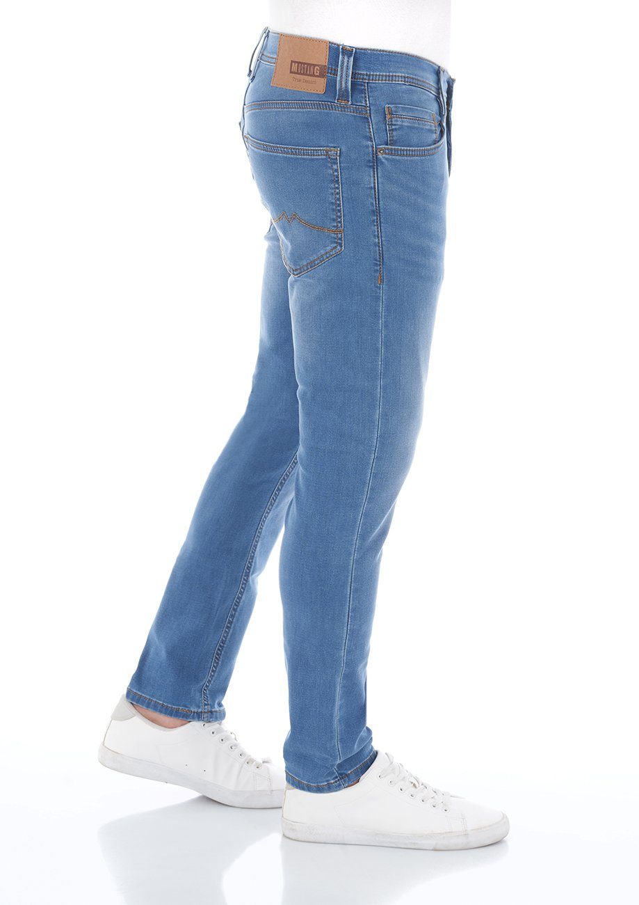 MUSTANG Tapered-fit-Jeans Herren Jeanshose Denim K mit Real Medium Fit Stretch (312) Blue Tapered Oregon X Denim Hose Slim