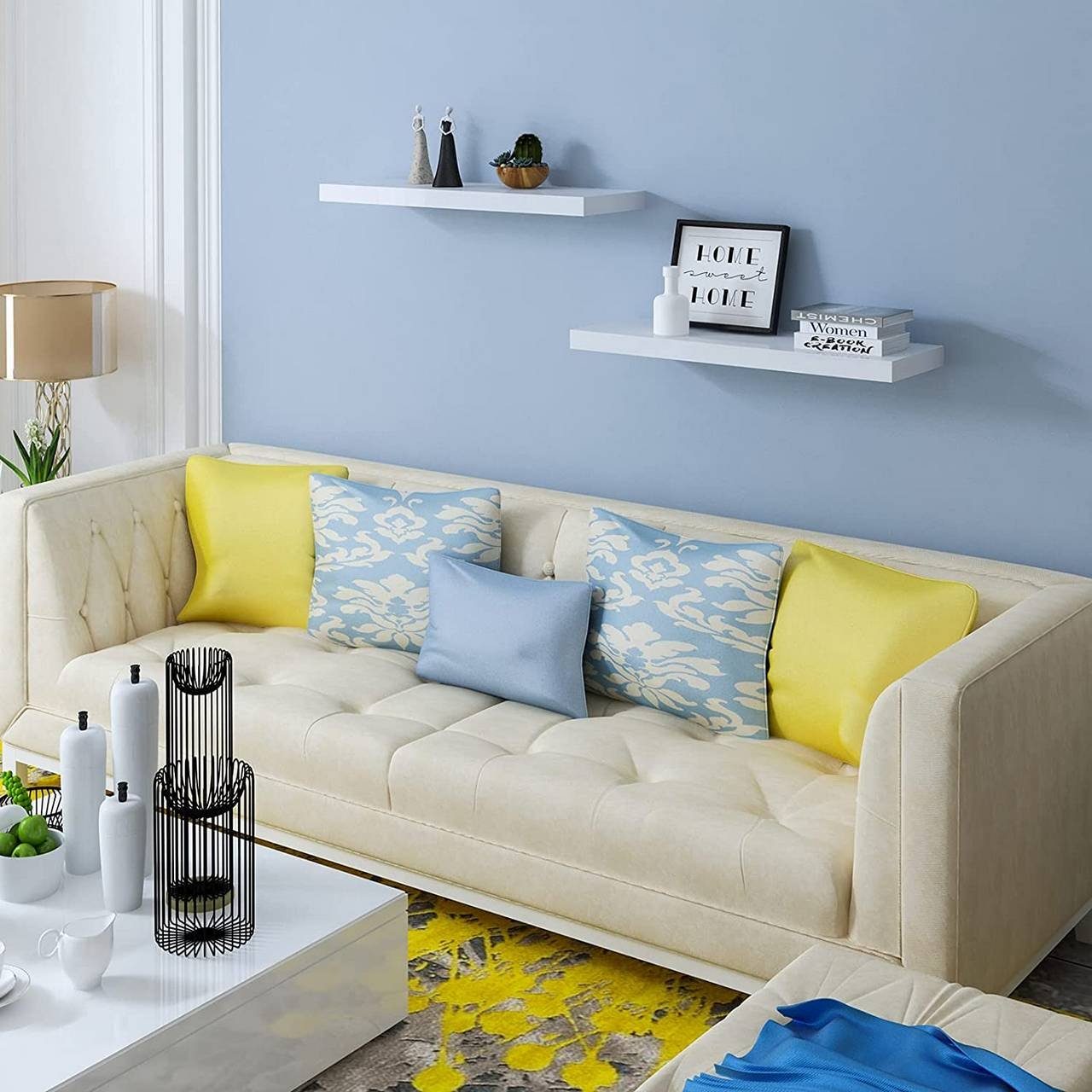 Woltu Wandregal, Wandboard CD DVD Regal Bücherregal Holz Board