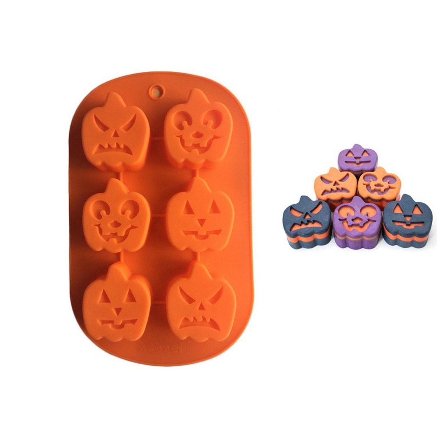 LuxusKollektion Silikonform Silikon-Kuchenform Halloween Kürbis 2 Stück