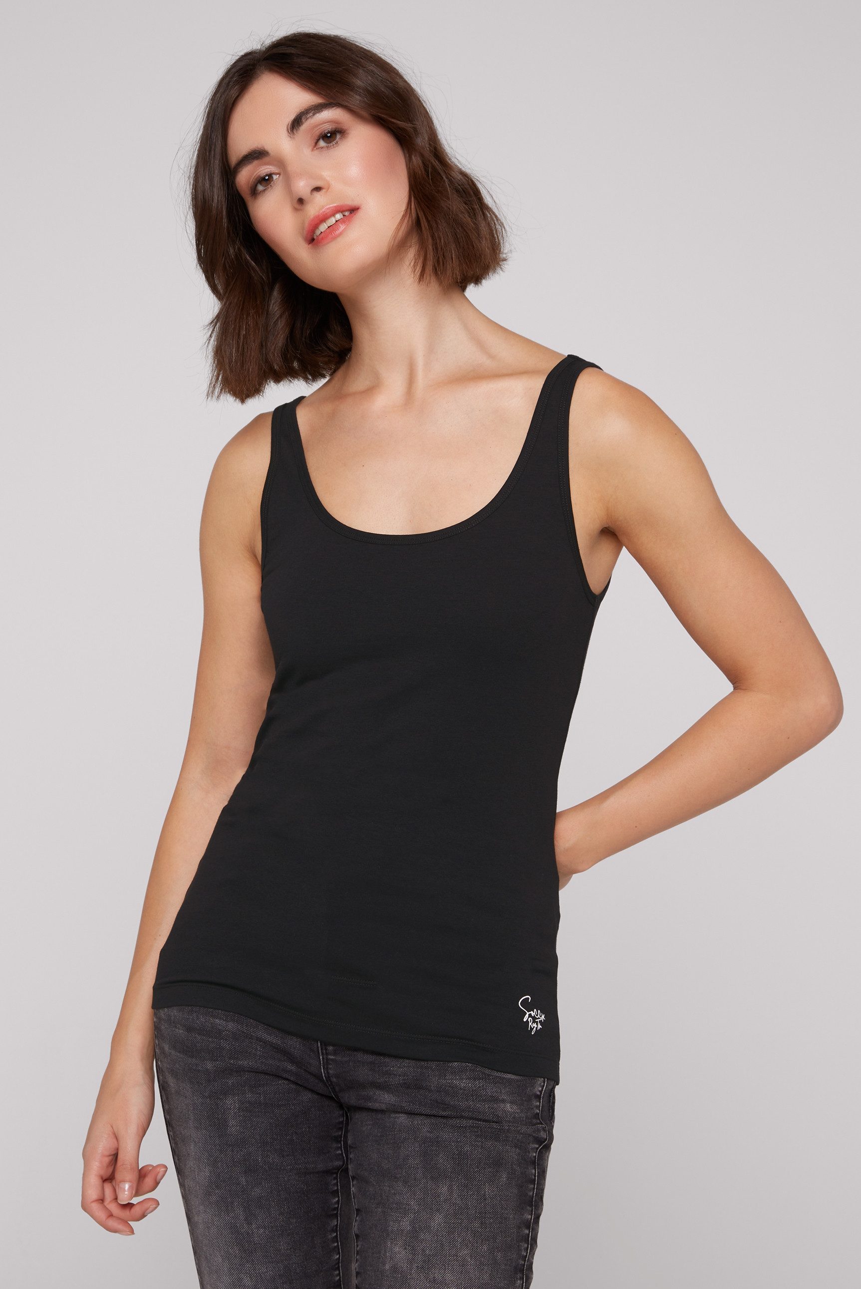 SOCCX Tanktop mit Elasthan-Anteil