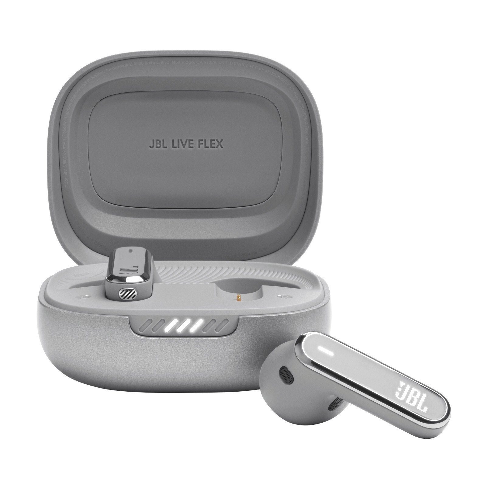 JBL LIVE Flex wireless Silber In-Ear-Kopfhörer