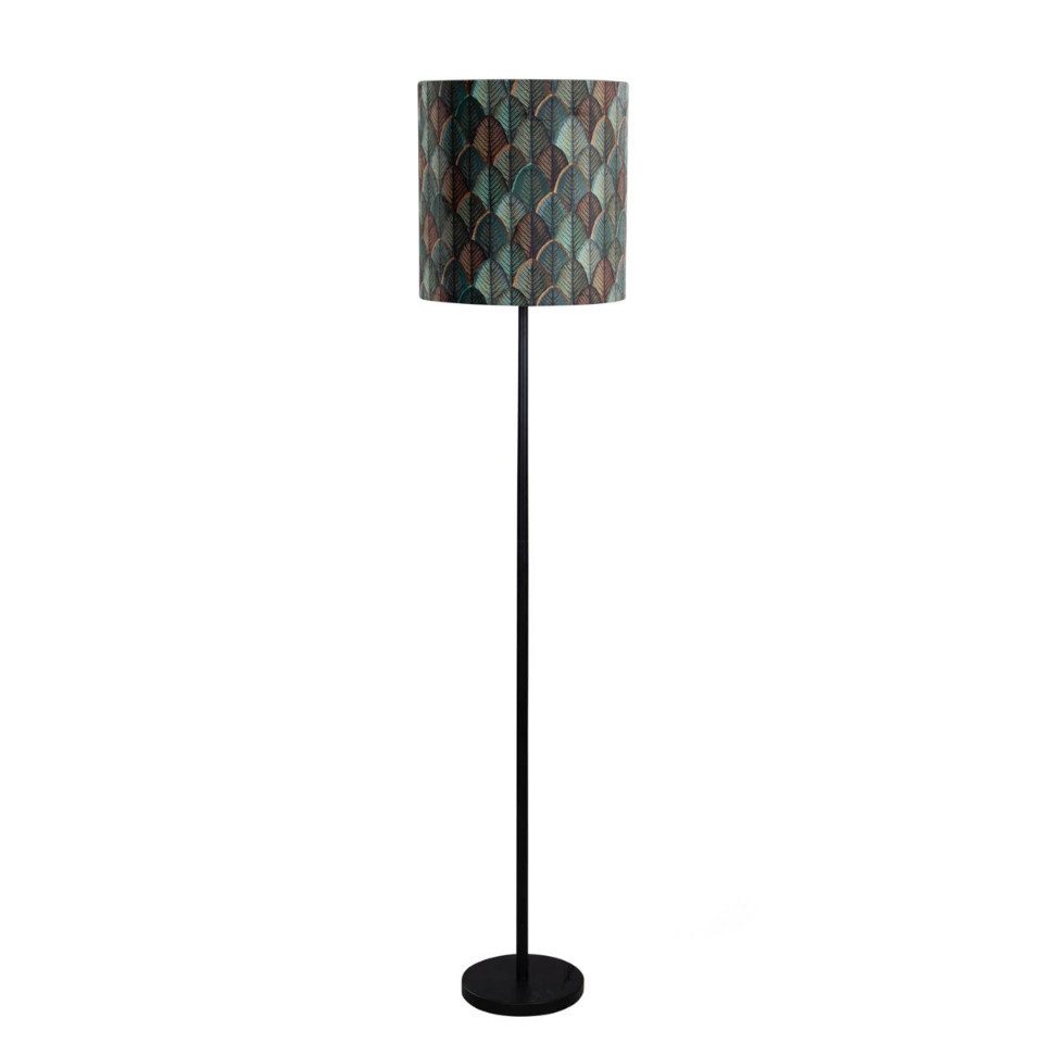 Qazqa Stehlampe Simplo shade, ohne Leuchtmittel, Warmweiß, QAZQA Stehlampe, e27, Schwarz, Stahl, classic-antique