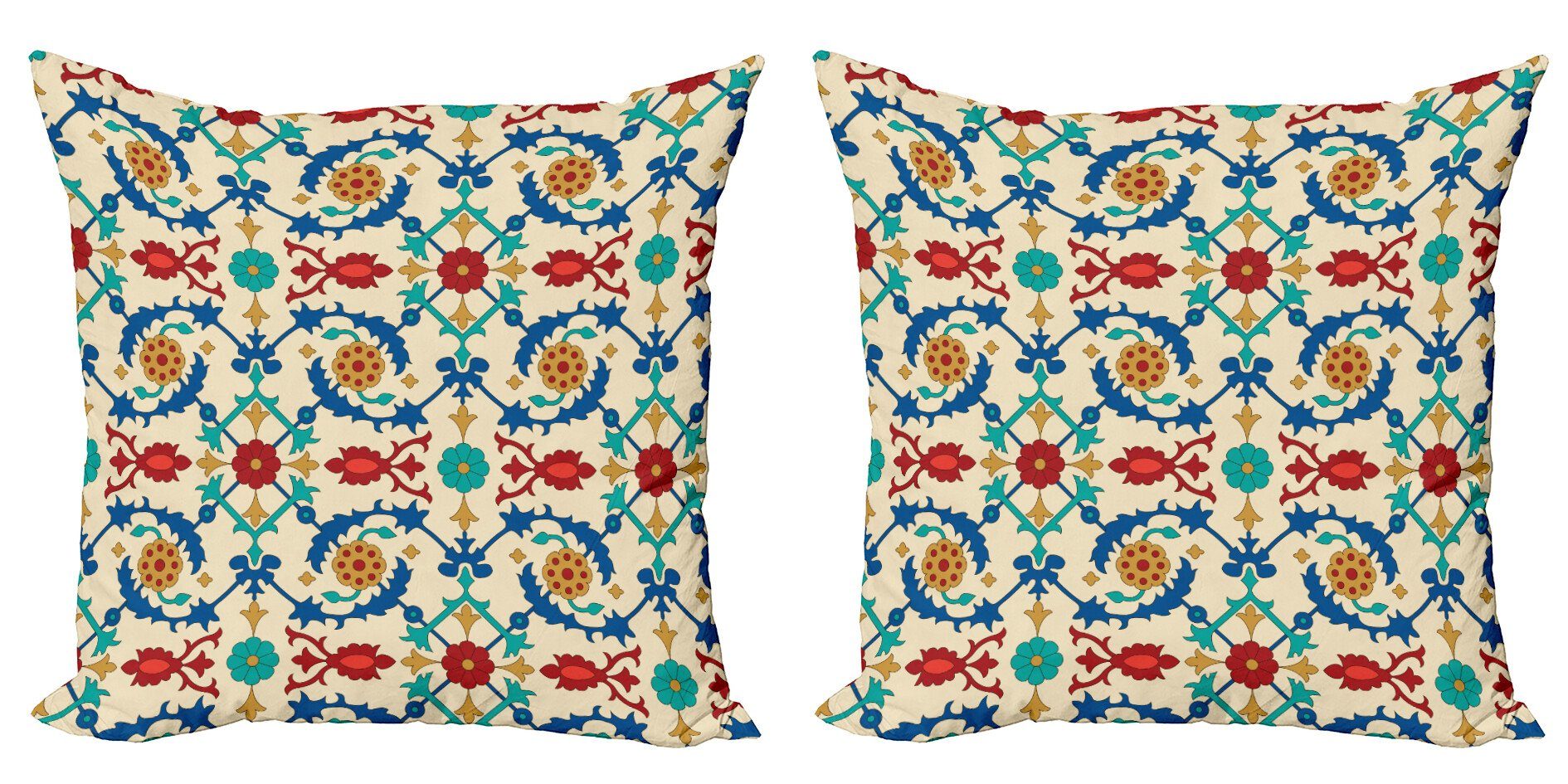 Kissenbezüge Modern Floral Abakuhaus (2 Accent Barock Bunt Stück), Digitaldruck, Doppelseitiger