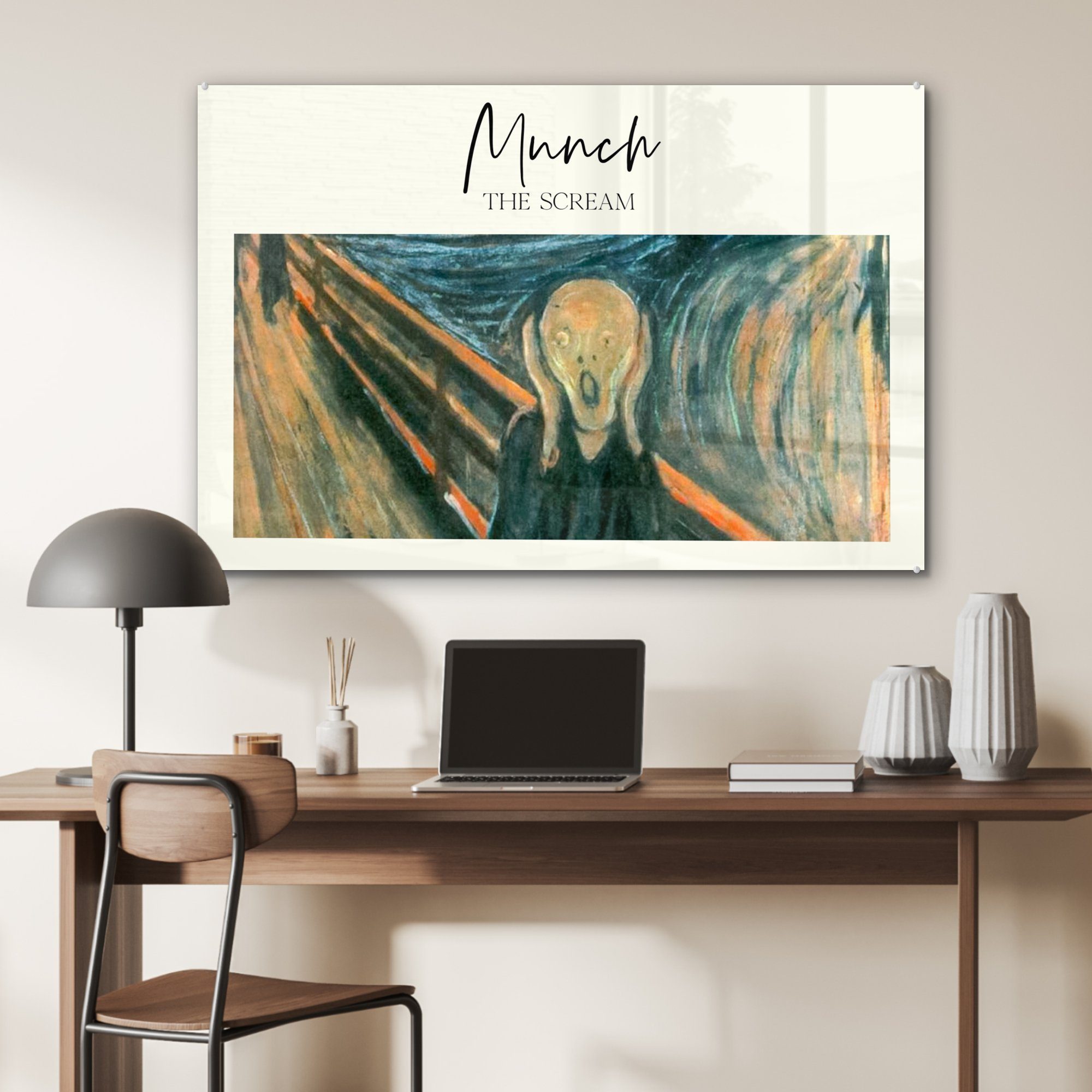 MuchoWow Acrylglasbild Der Schrei Munch Wohnzimmer - Alte - St), Acrylglasbilder & (1 Schlafzimmer Meister