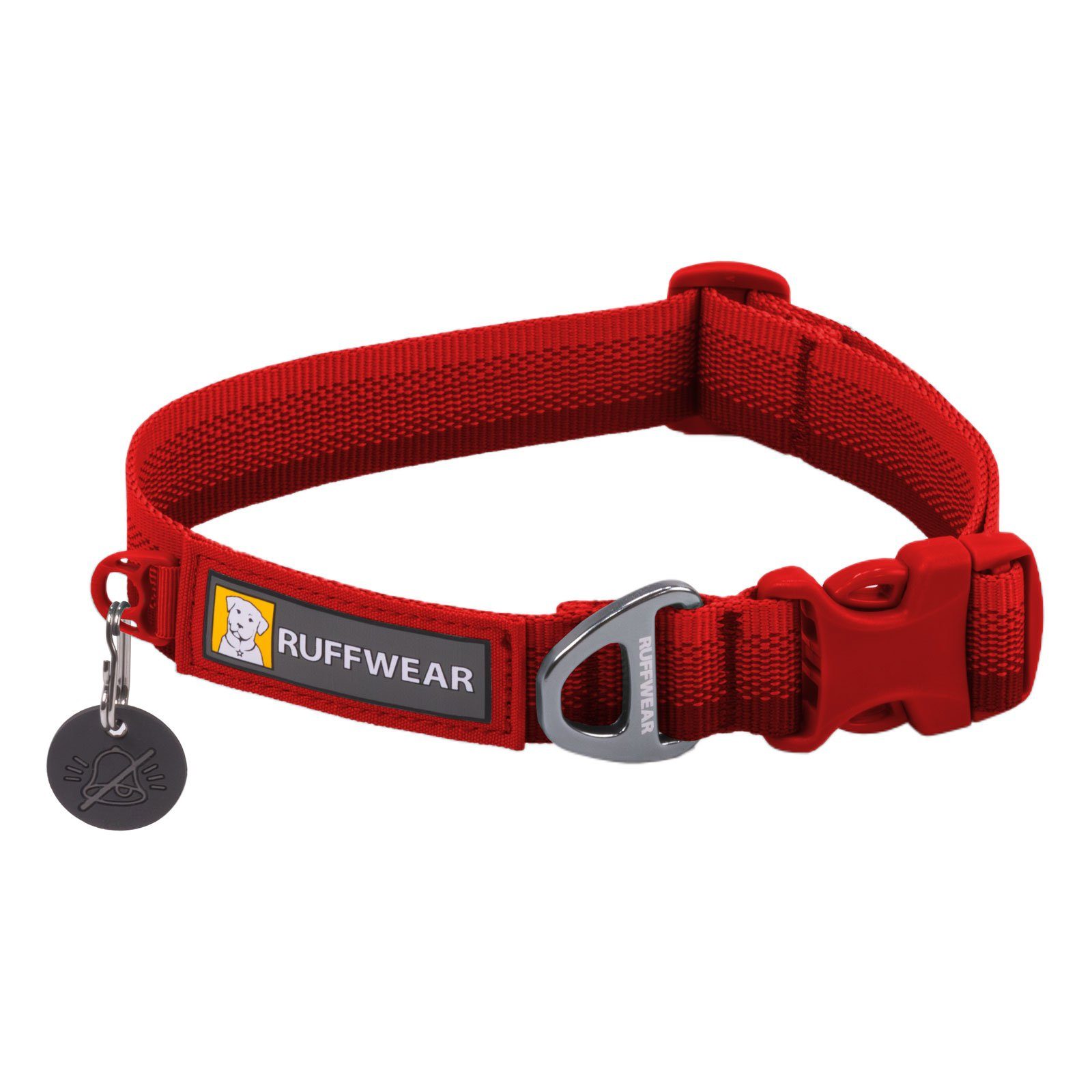 Ruffwear Hunde-Halsband FRONT RANGE™ Collar Red Canyon, 100% Polyester Tubelok™ Schlauchband (16% recycled), Halsband für alltägliche Abenteuer.