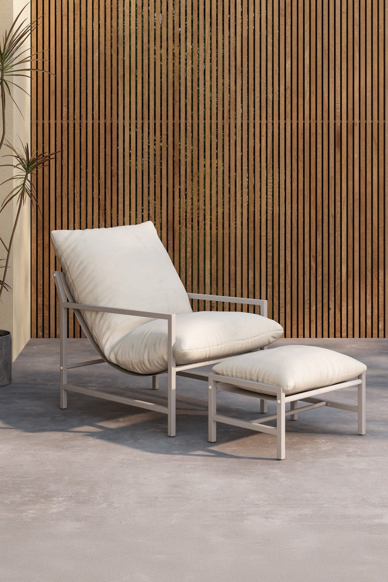 Venture Home Gartenlounge-Sessel Corso, gepolstertes Loungemöbel für entspannte Outdoor-Momente (2-St), Outdoorstuhl, Terassenstuhl, komfortabel, Stoffbezug, outdoor-geeignet