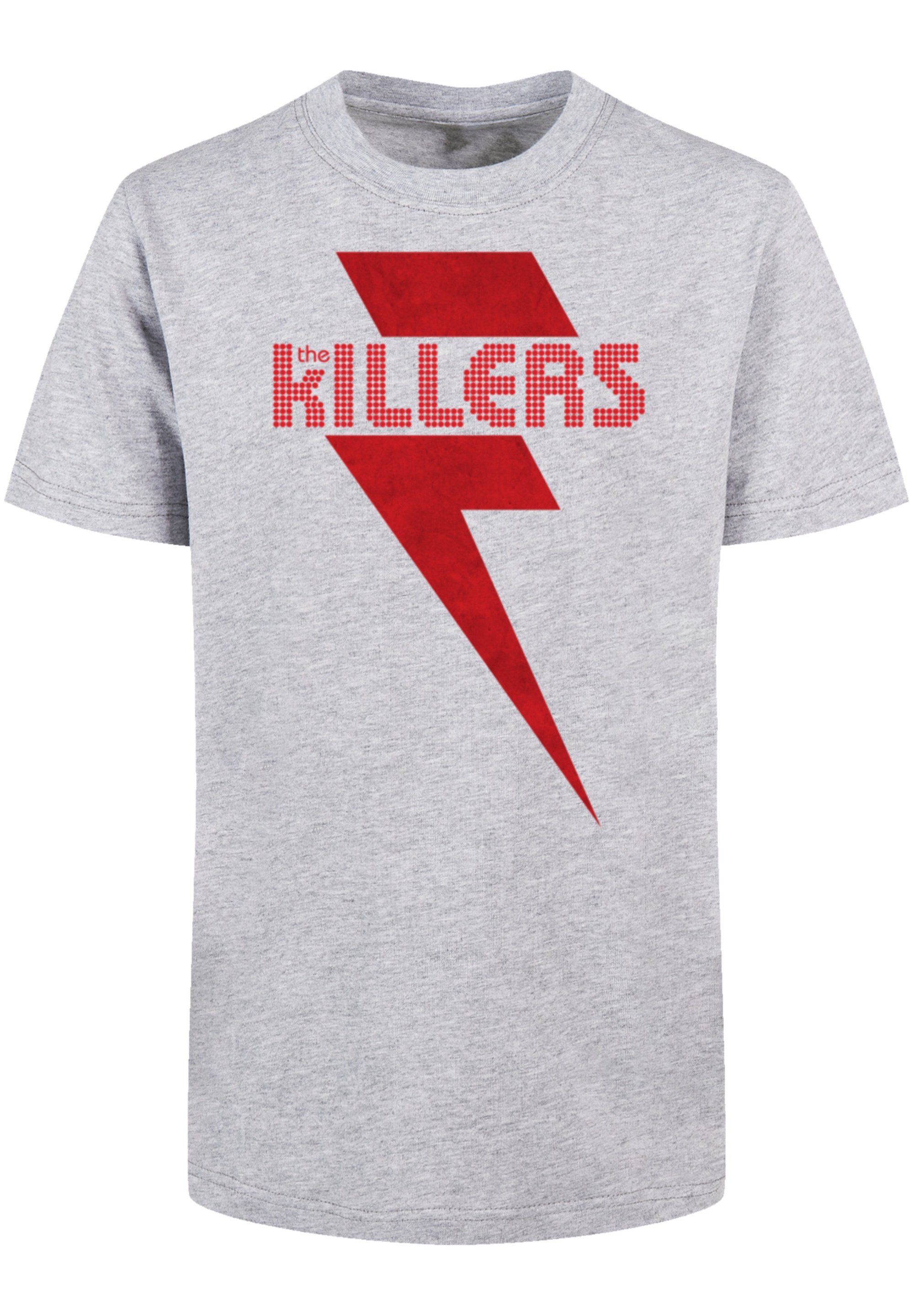 F4NT4STIC T-Shirt The Killers Red Bolt Print heathergrey