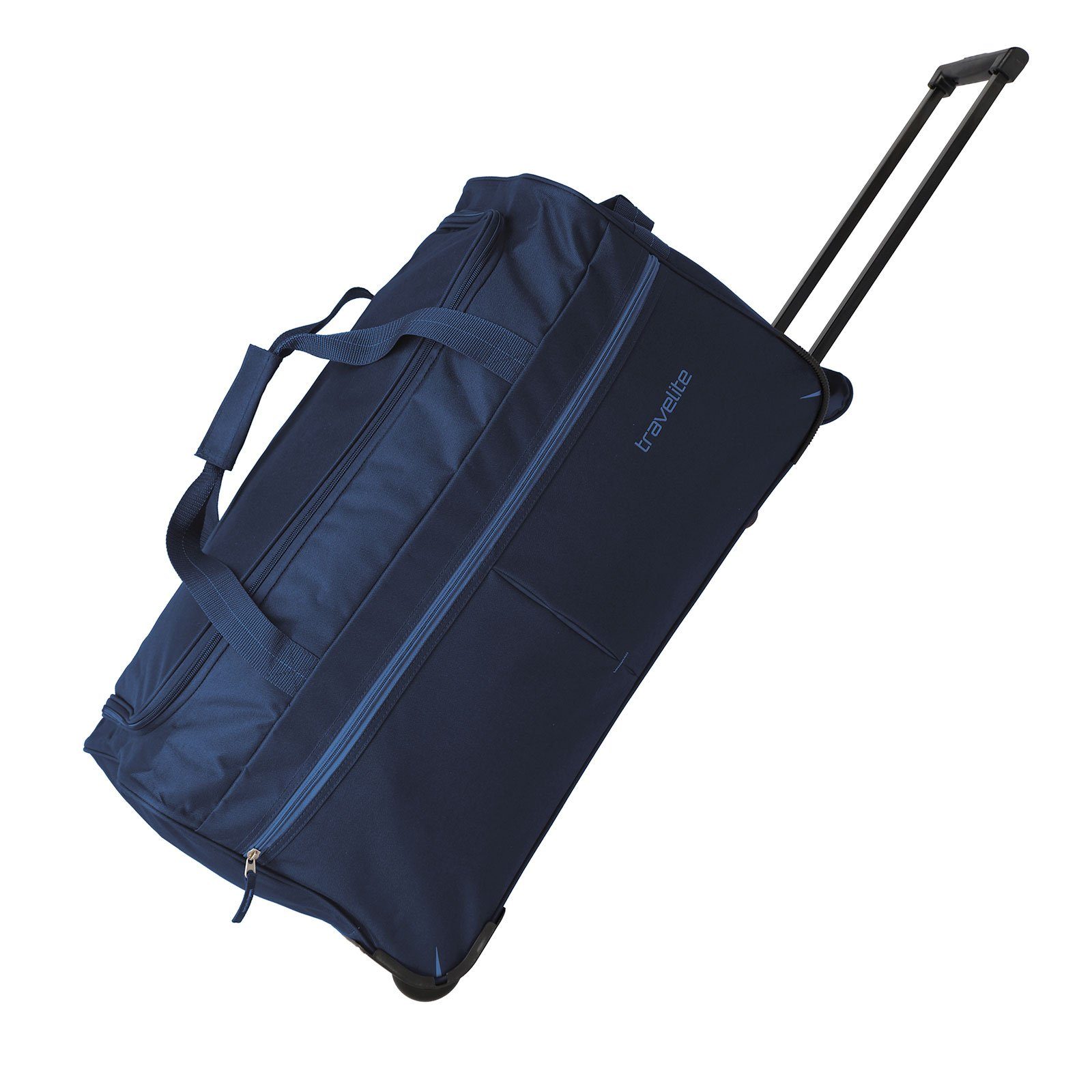 Rollenreisetasche Hauptfach travelite großer Rollen, Reisetasche 2 Basics Großes mit Fast 65 cm travelite Öffnung