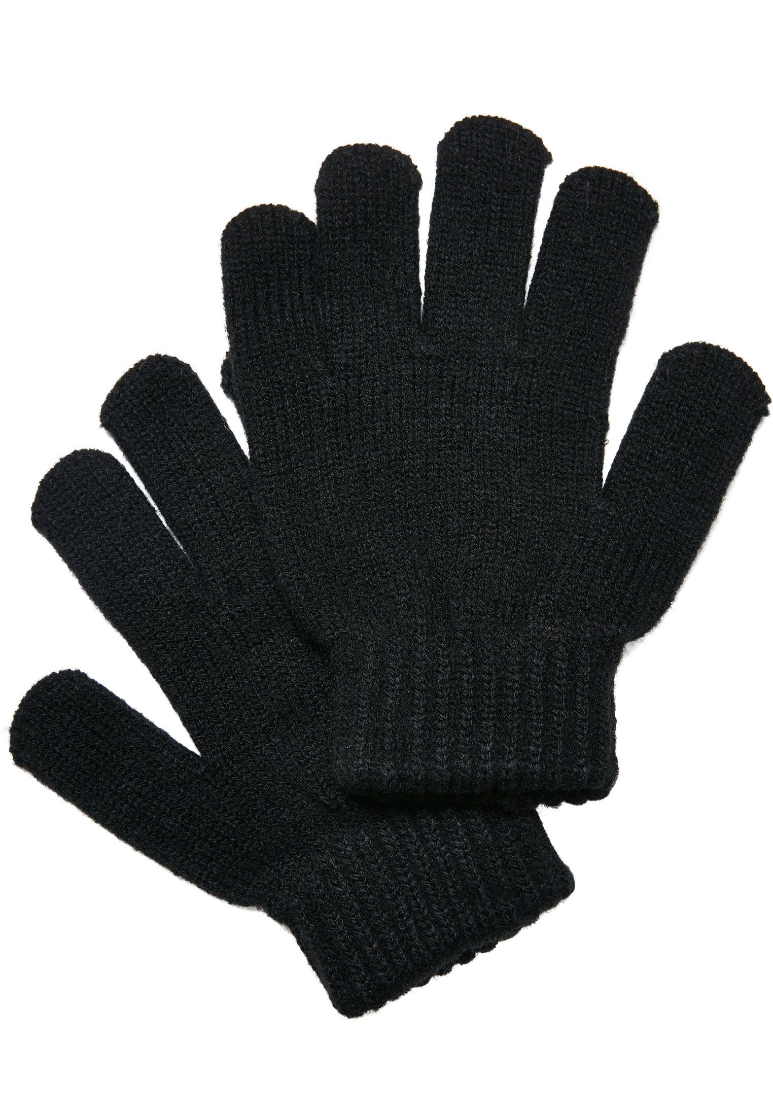 URBAN CLASSICS Gloves black Unisex Knit Baumwollhandschuhe Kids