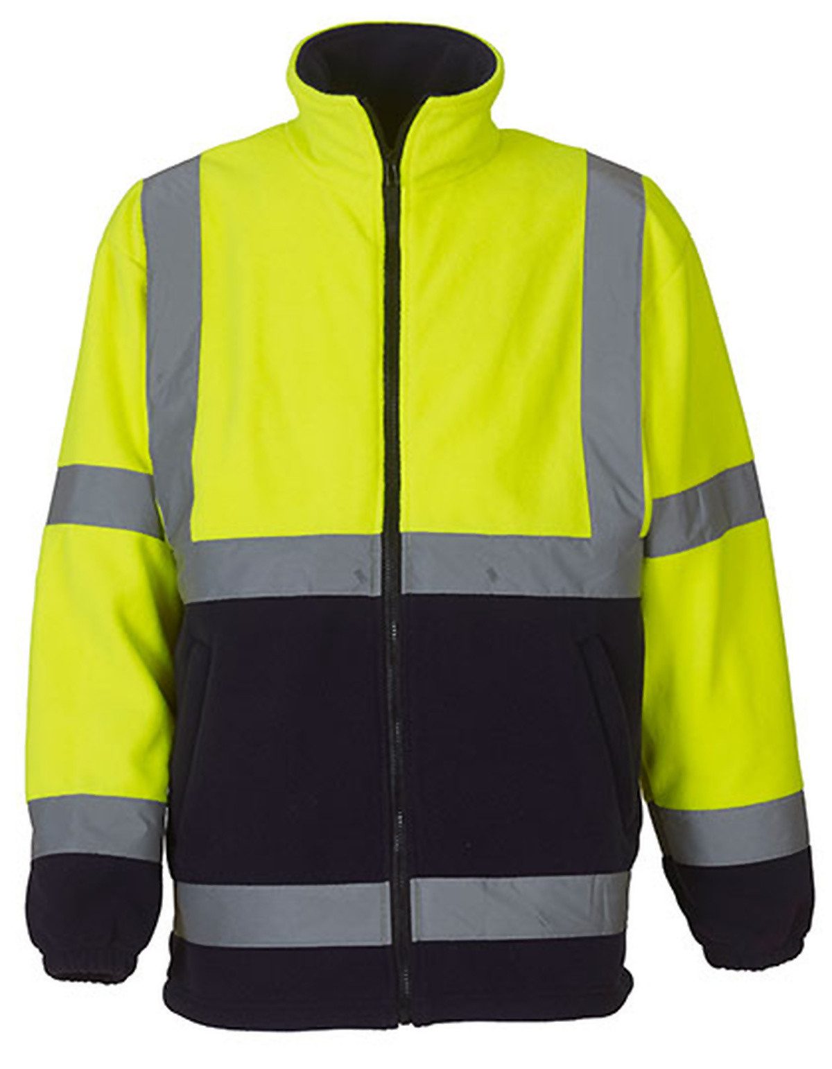 Arbeitsjacke Robuste Fleecejacke in Warnfarbe