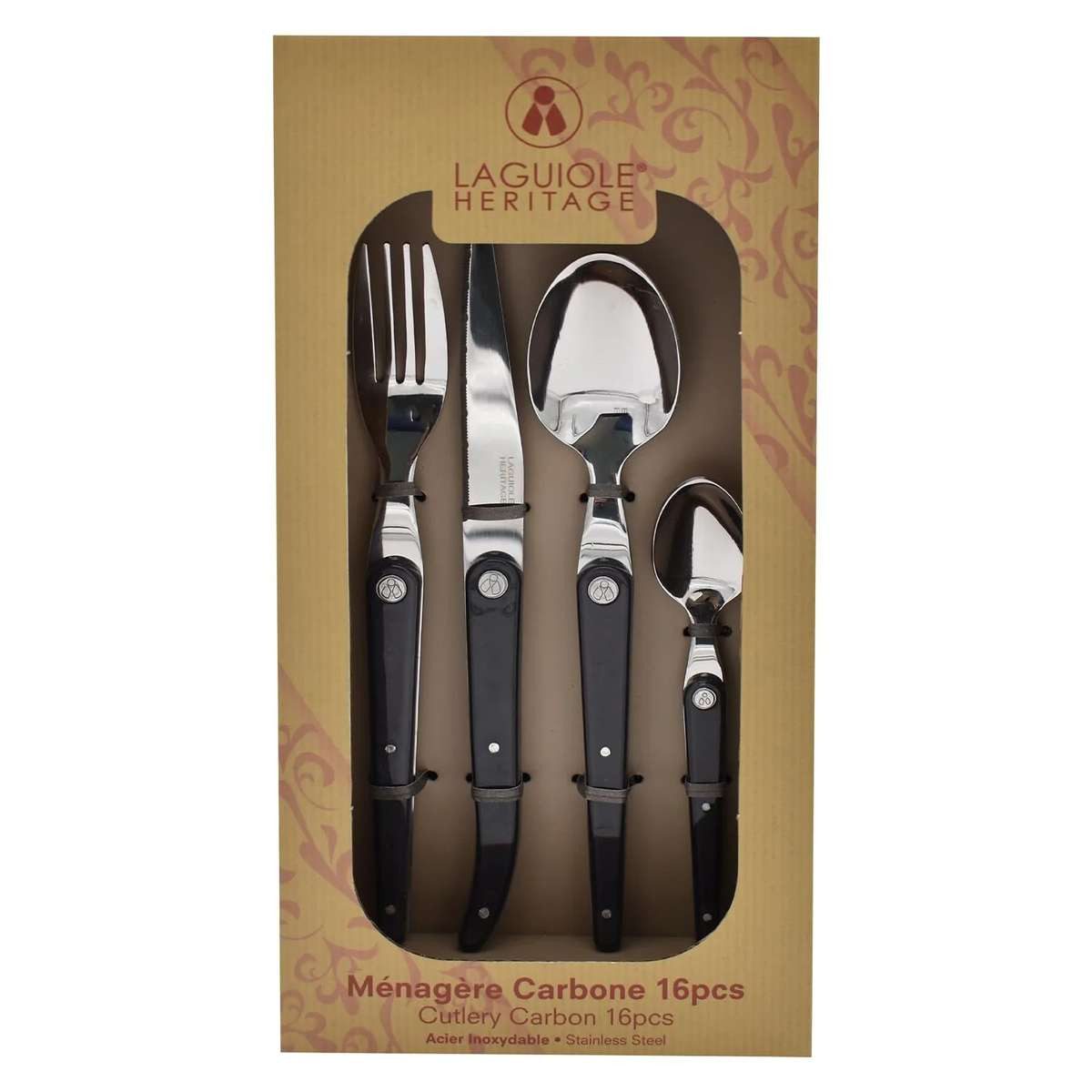 LAGUIOLE Besteck-Set Laguiole 16-tlg. Besteck-Set aus Carbon