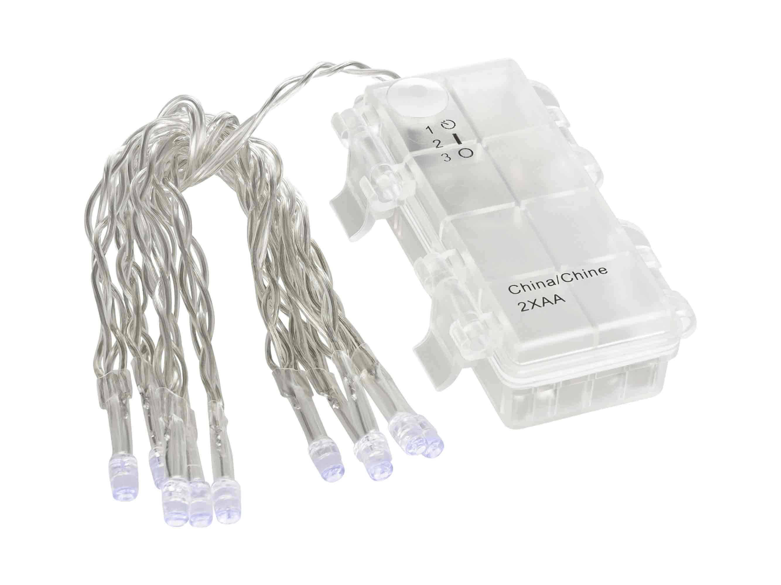 Linder Exclusiv GmbH LED-Lichterkette, Batterie Außen 1,35m 10 LEDs kaltwei günstig online kaufen